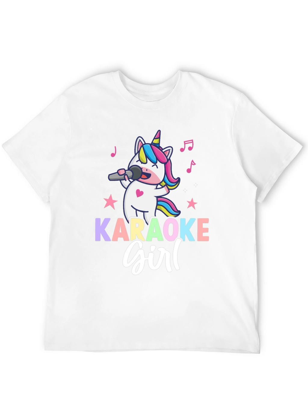 Karaoke Girl Unicorn Graphic T-Shirt