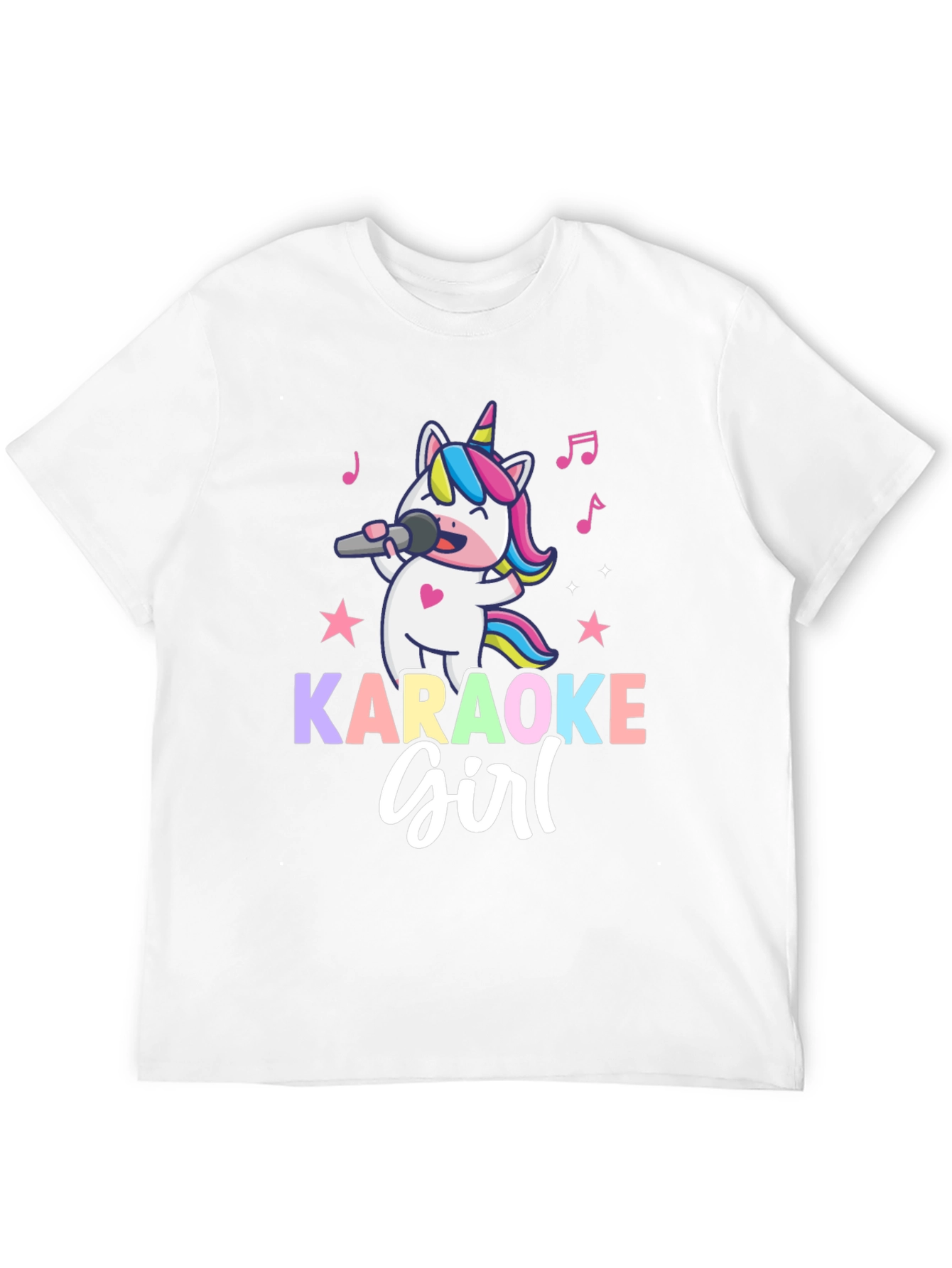 Karaoke Girl Unicorn Graphic T-Shirt