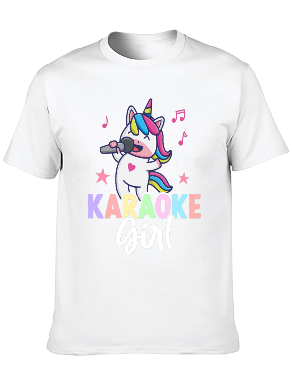 Karaoke Girl Unicorn Graphic T-Shirt