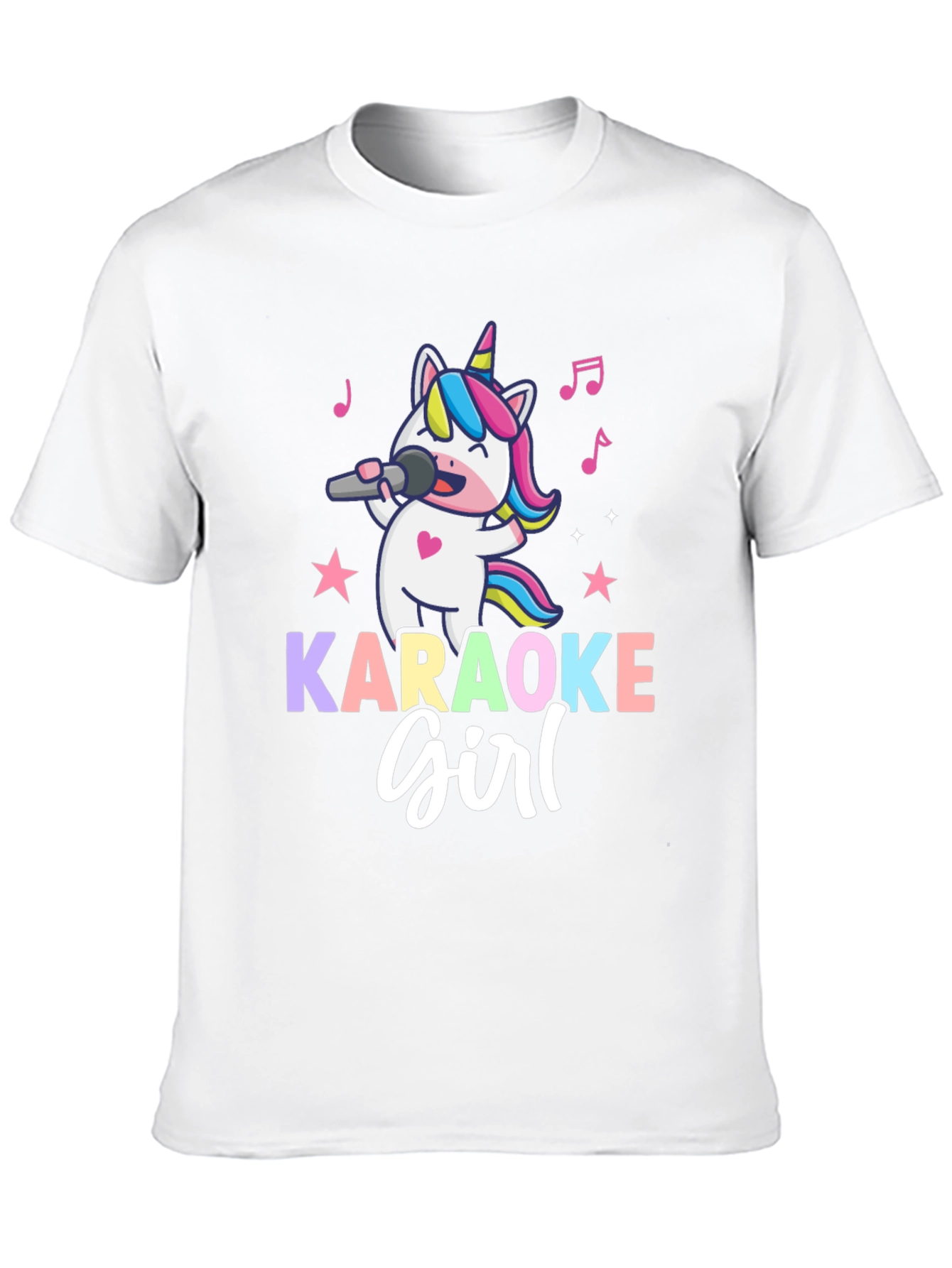 Karaoke Girl Unicorn Graphic T-Shirt