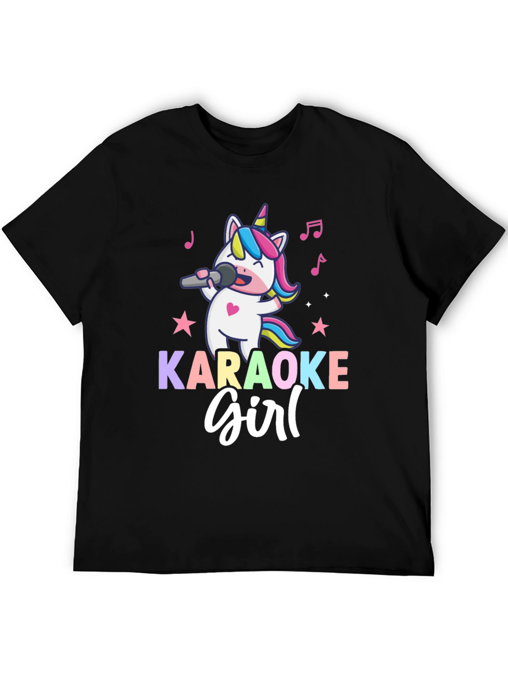 Karaoke Girl Unicorn Graphic T-Shirt