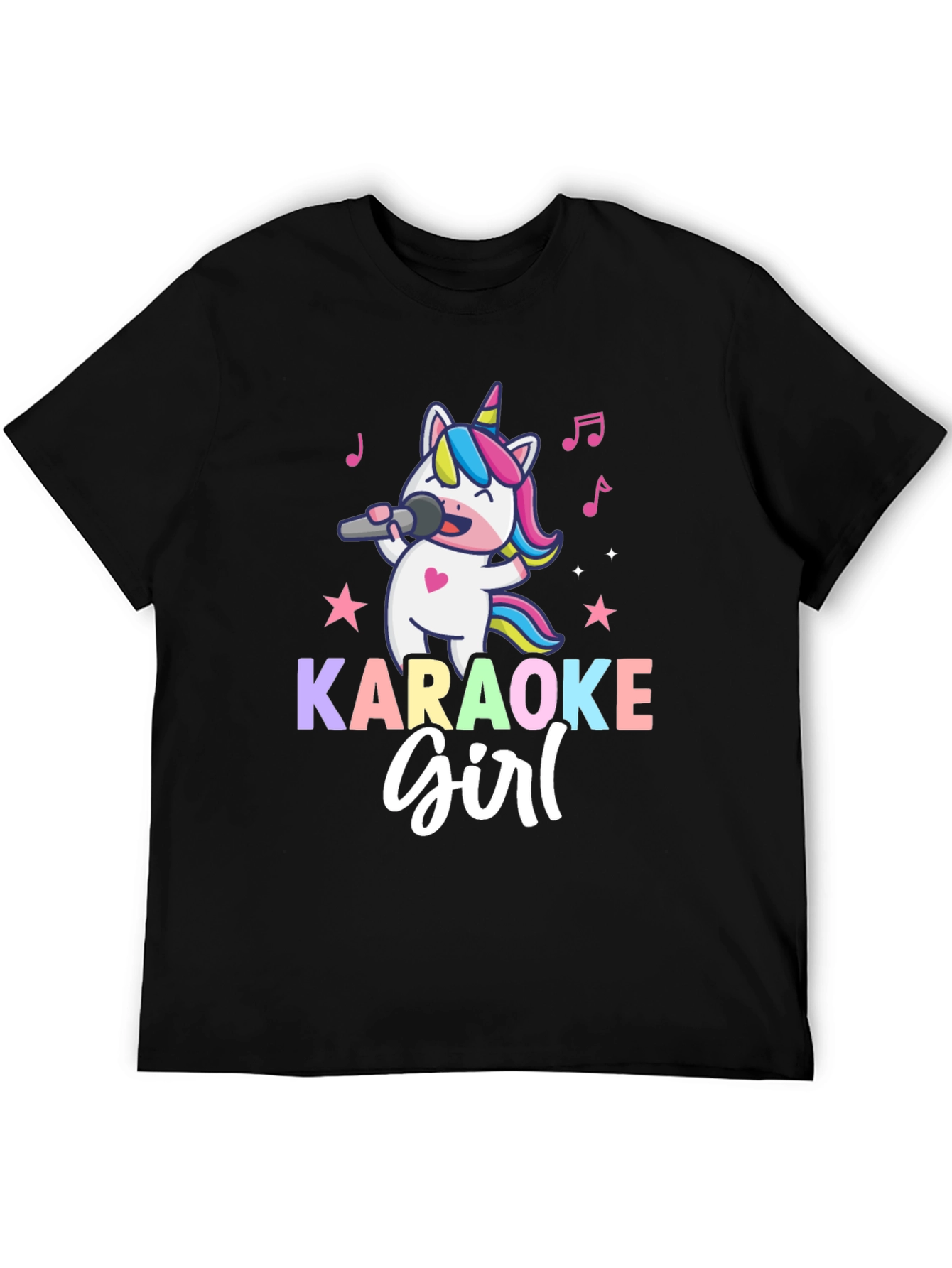 Karaoke Girl Unicorn Graphic T-Shirt