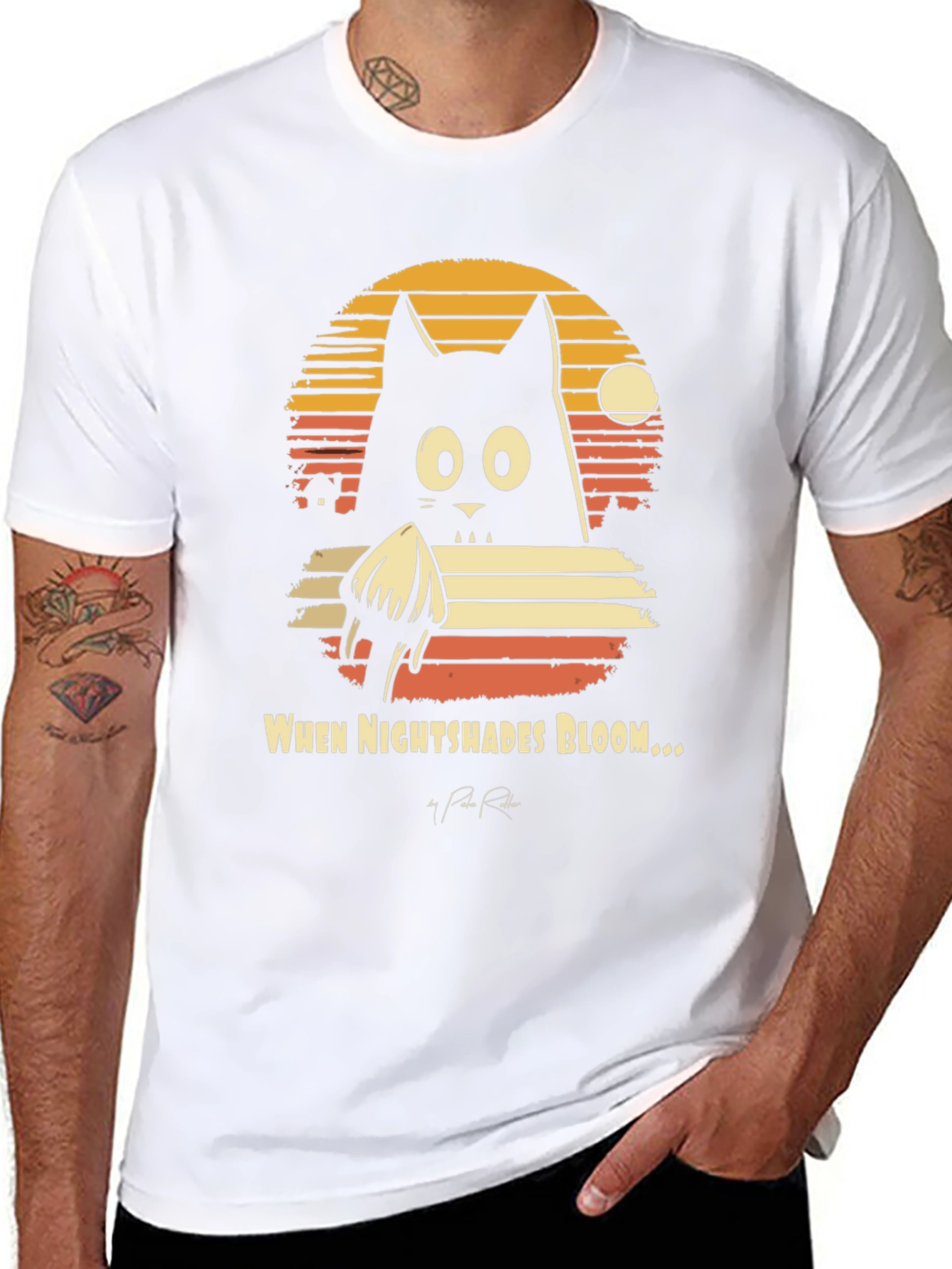 Nightshades Bloom T-Shirt Black Cat Tee