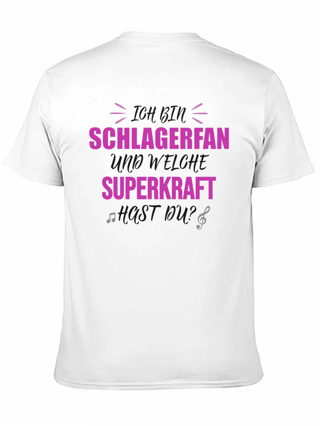 Schlagerfan Superpower Black T-Shirt