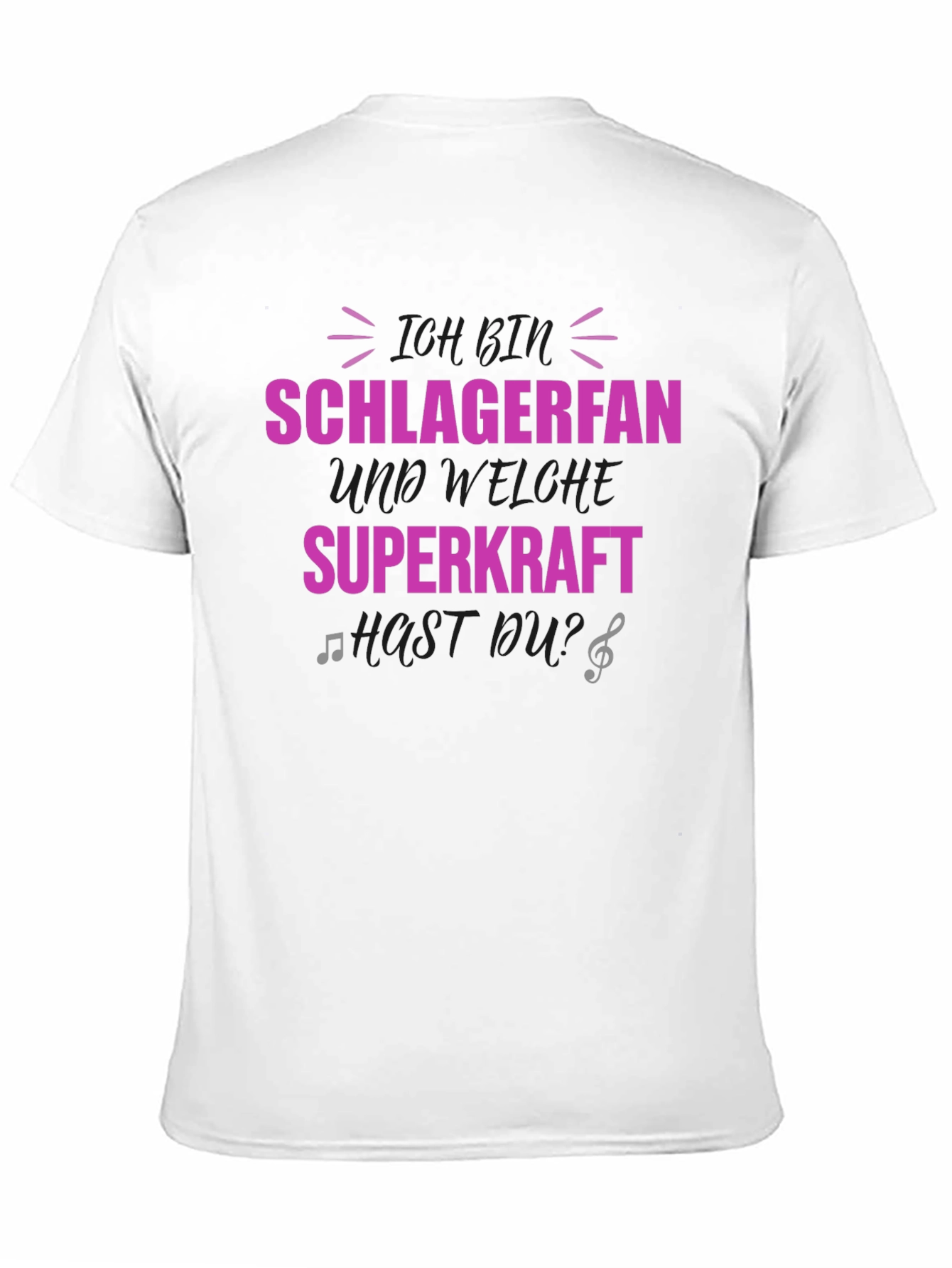 Schlagerfan Superpower Black T-Shirt
