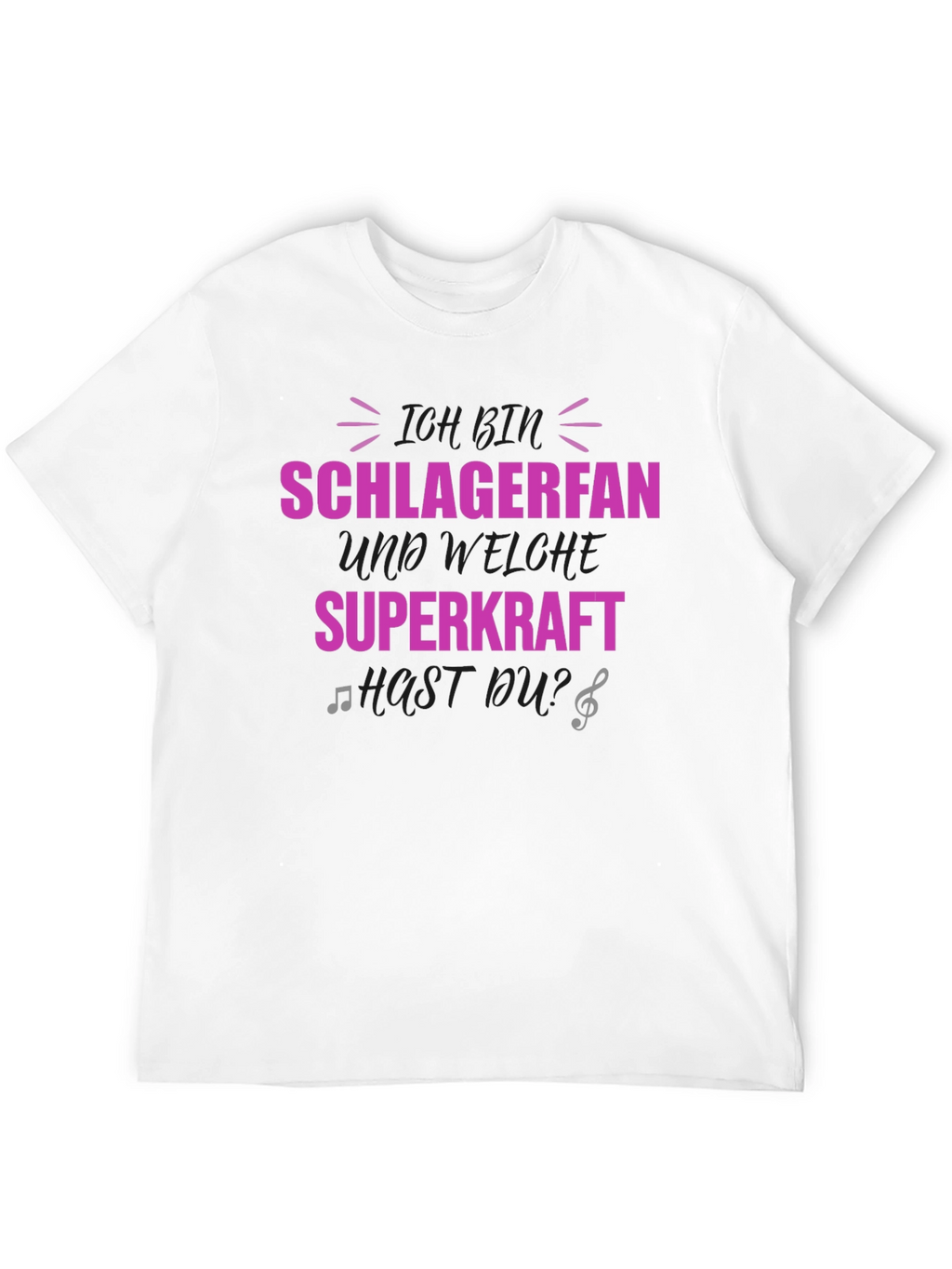 Schlagerfan Superpower Black T-Shirt