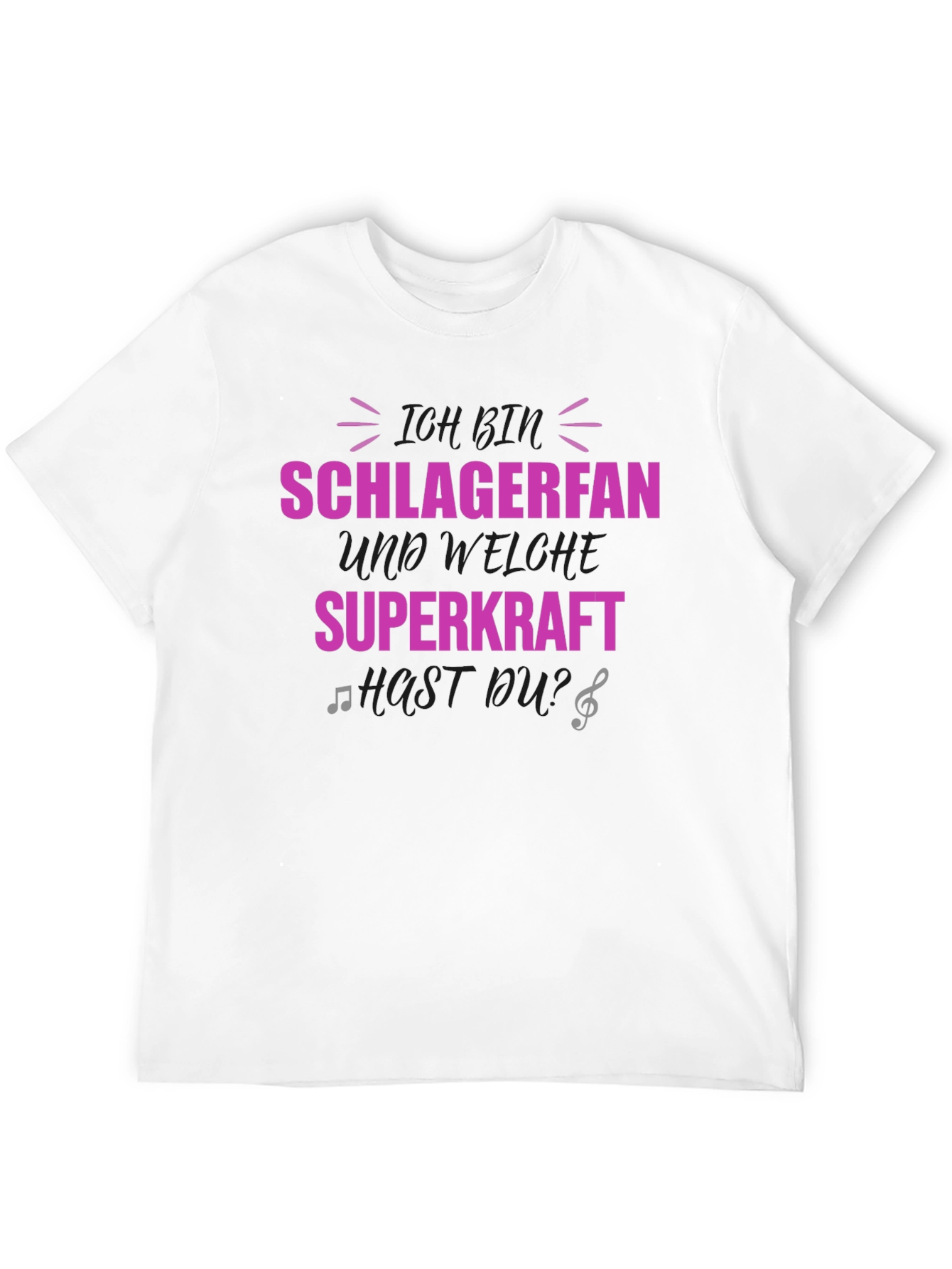 Schlagerfan Superpower Black T-Shirt