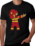 Cartoon Firefighter Dabbing T-Shirt