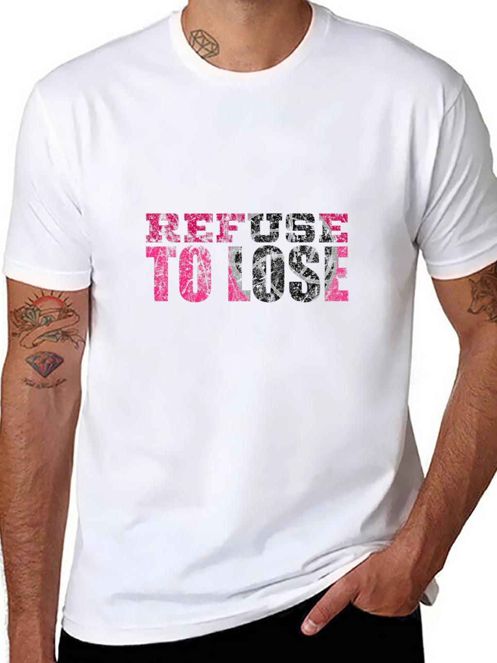 Refuse To Lose Graphic Tee - Black T-Shirt