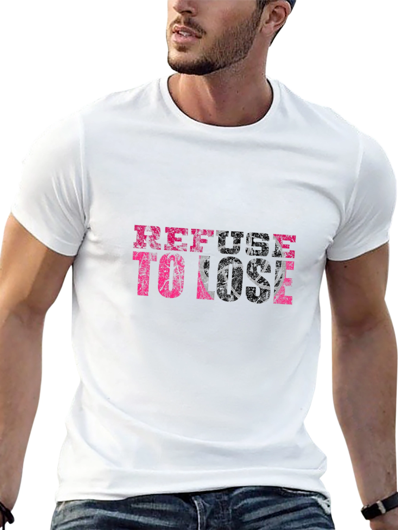 Refuse To Lose Graphic Tee - Black T-Shirt