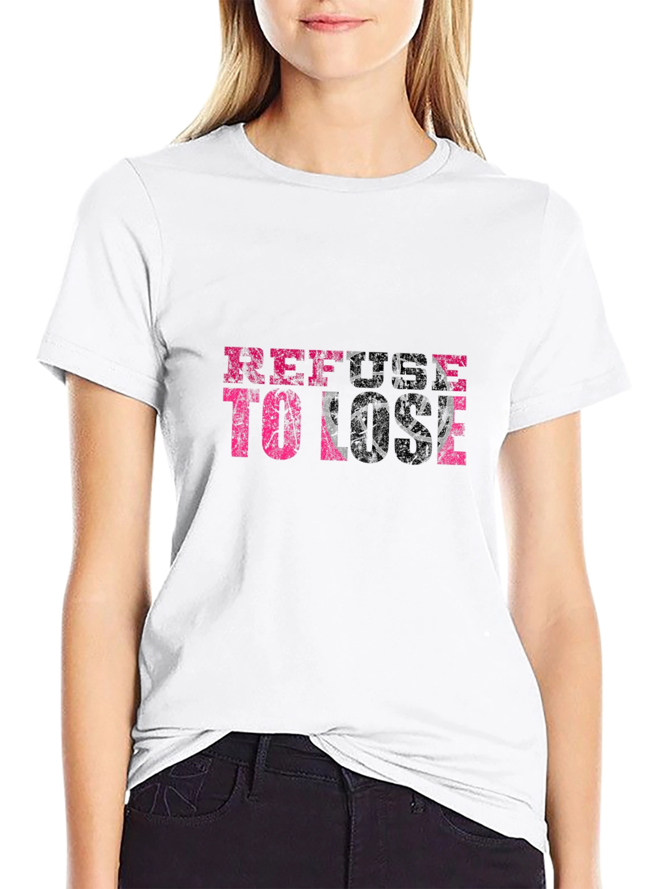 Refuse To Lose Graphic Tee - Black T-Shirt