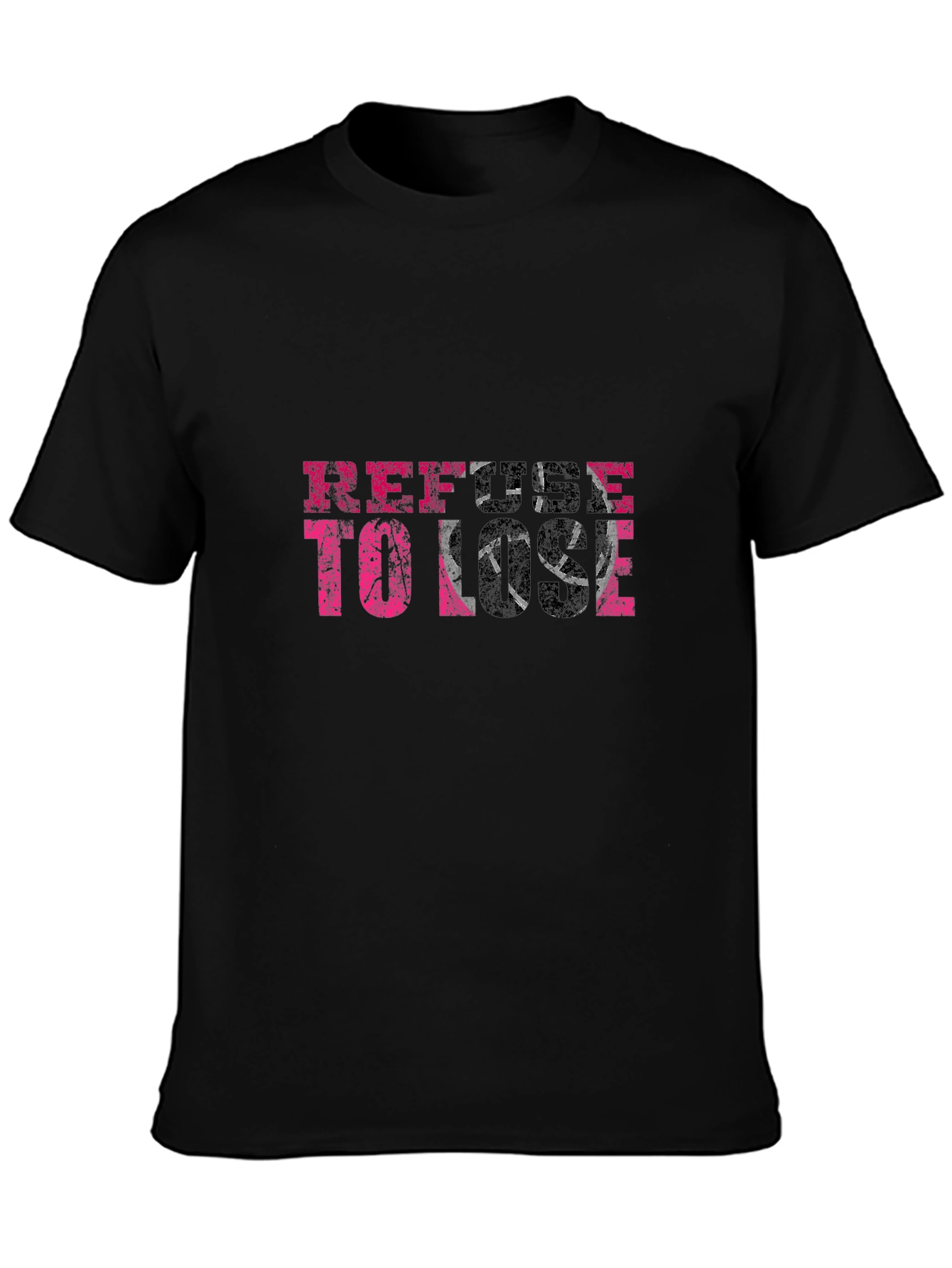 Refuse To Lose Graphic Tee - Black T-Shirt