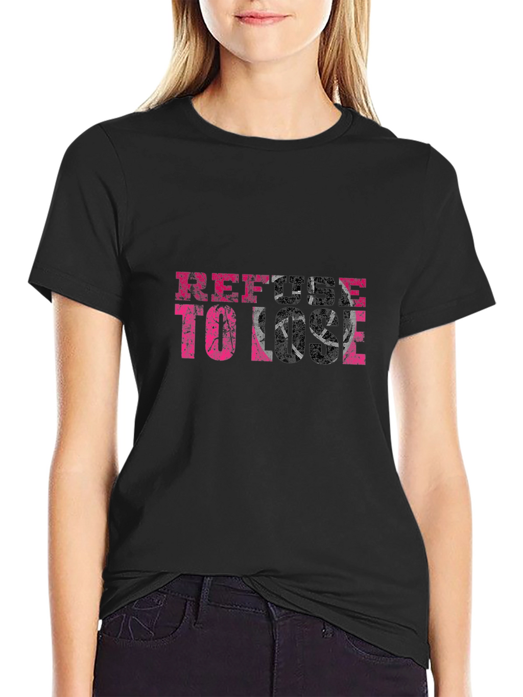 Refuse To Lose Graphic Tee - Black T-Shirt