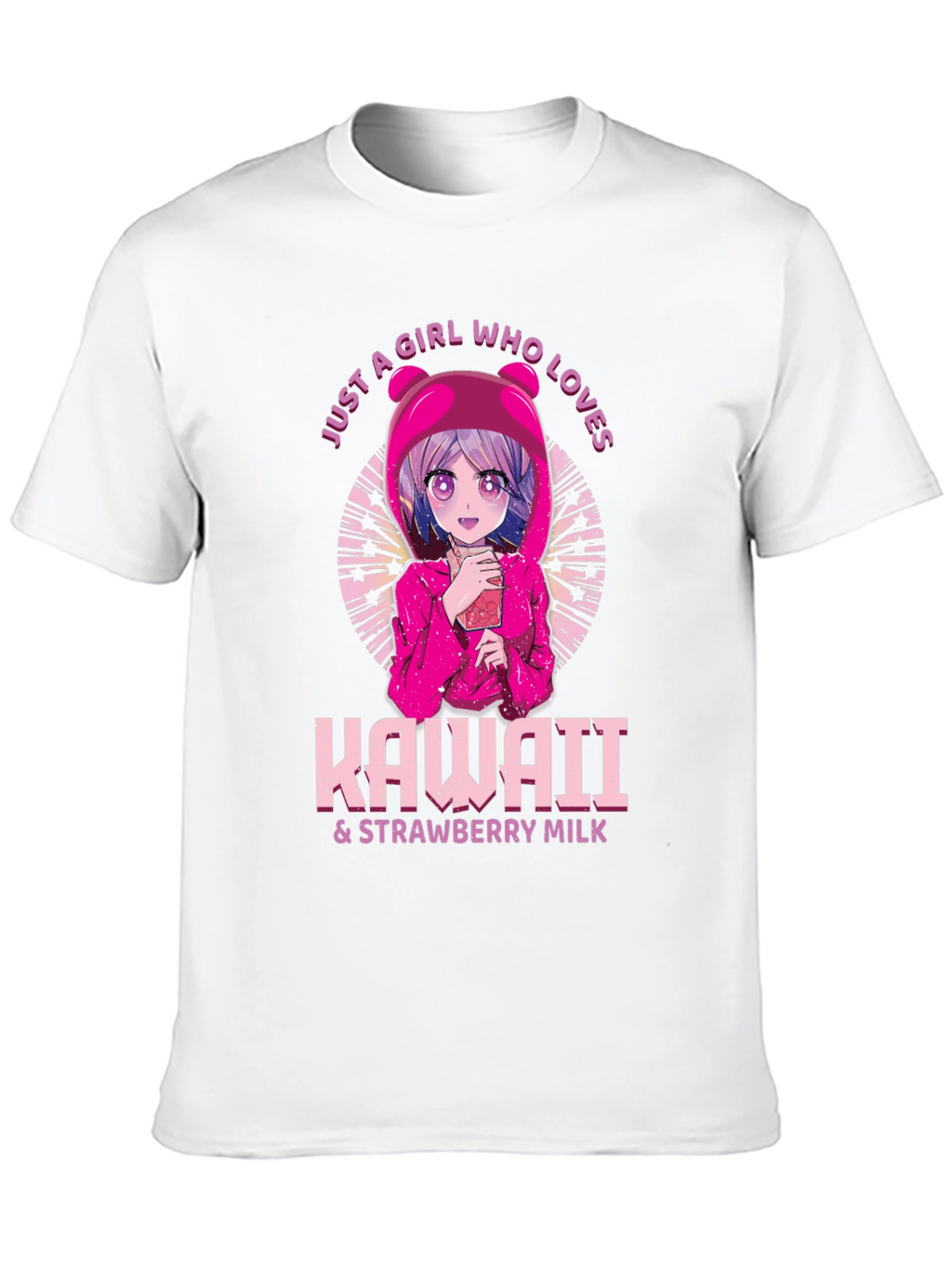 Kawaii Strawberry Milk Graphic Tee