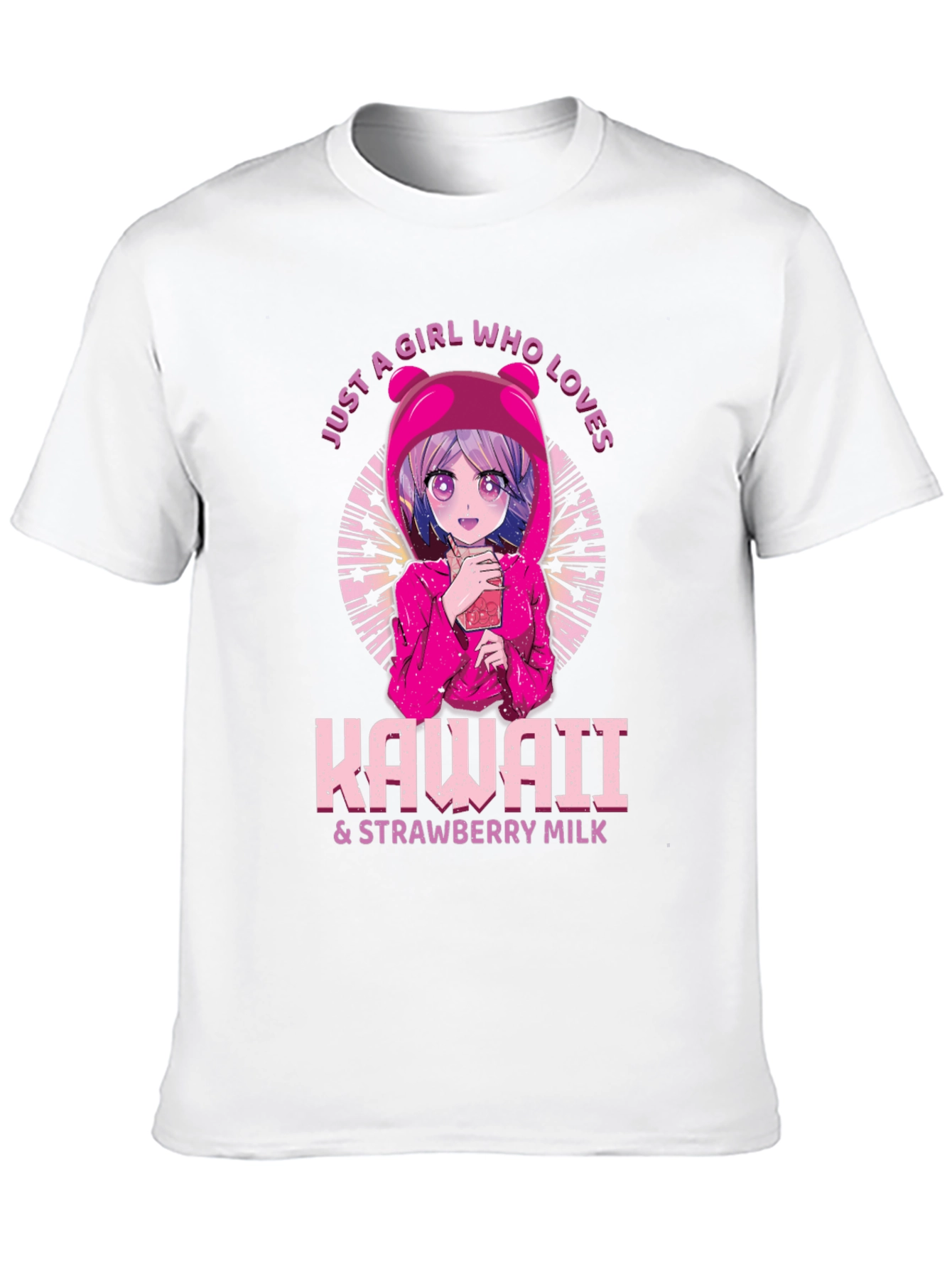 Kawaii Strawberry Milk Graphic Tee