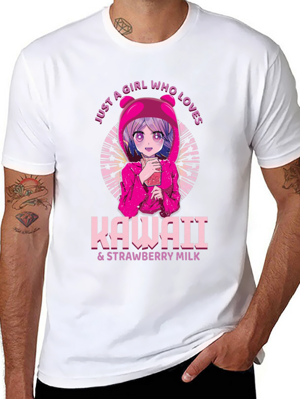 Kawaii Strawberry Milk Graphic Tee