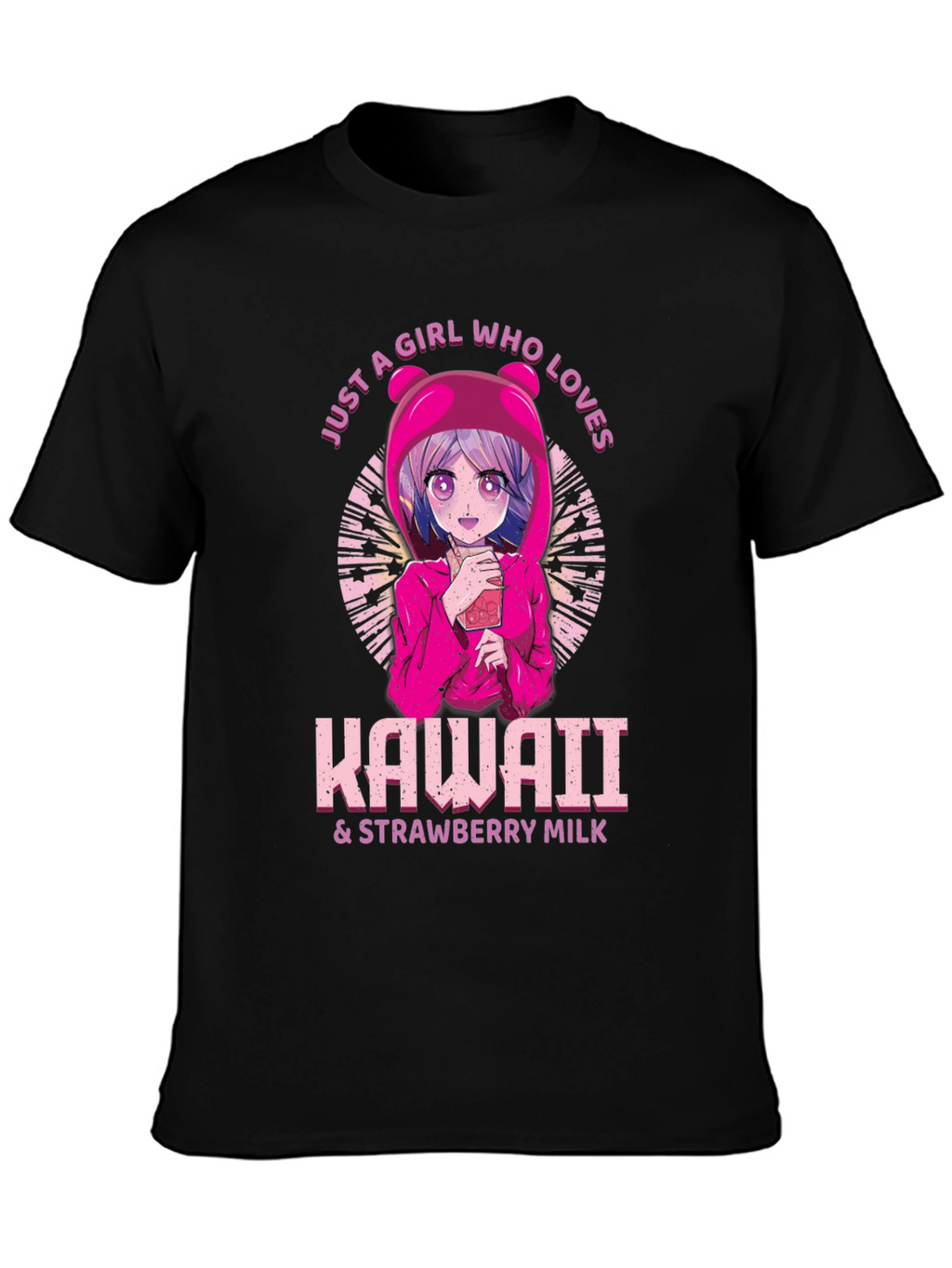 Kawaii Strawberry Milk Graphic Tee