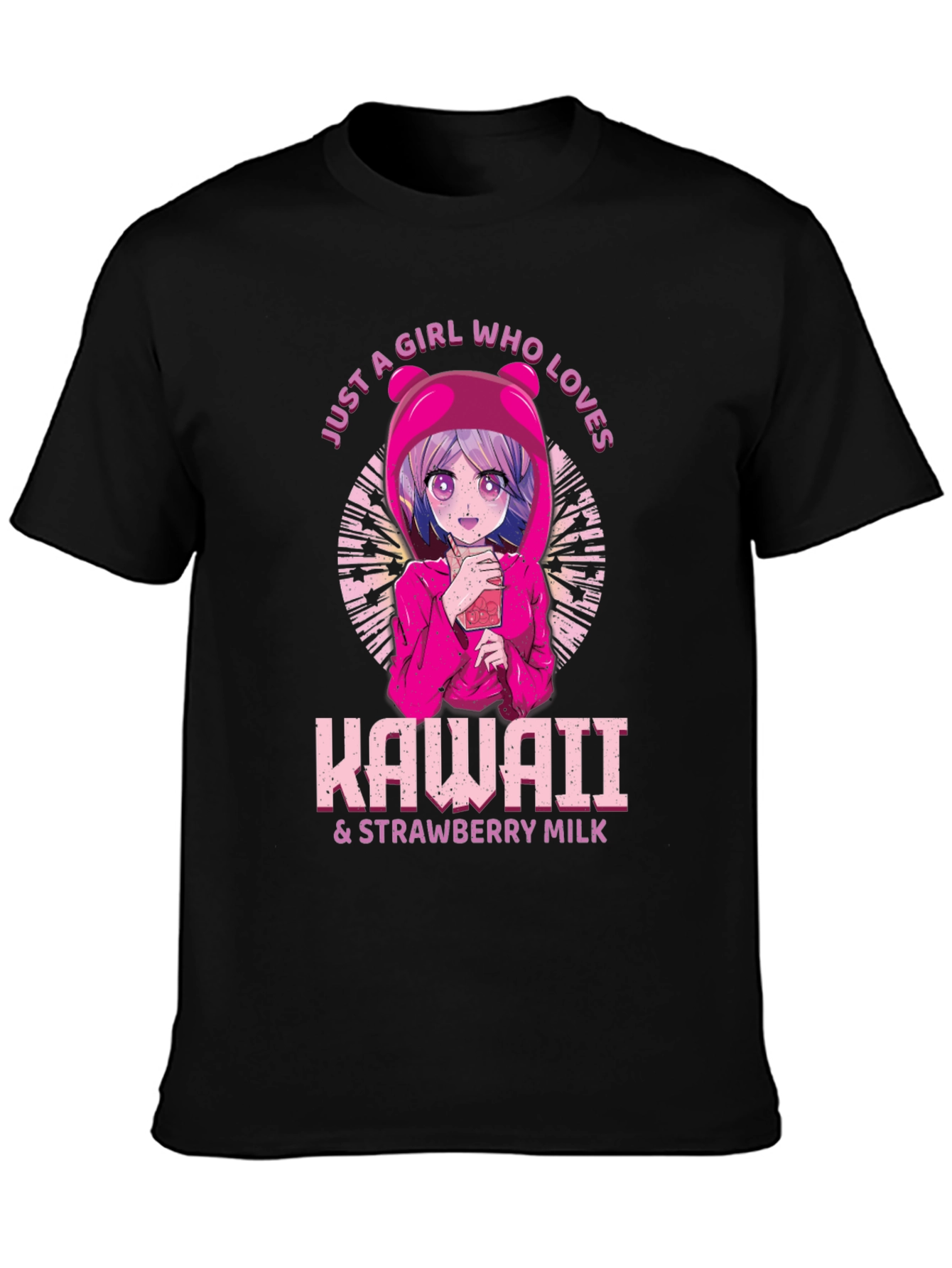 Kawaii Strawberry Milk Graphic Tee