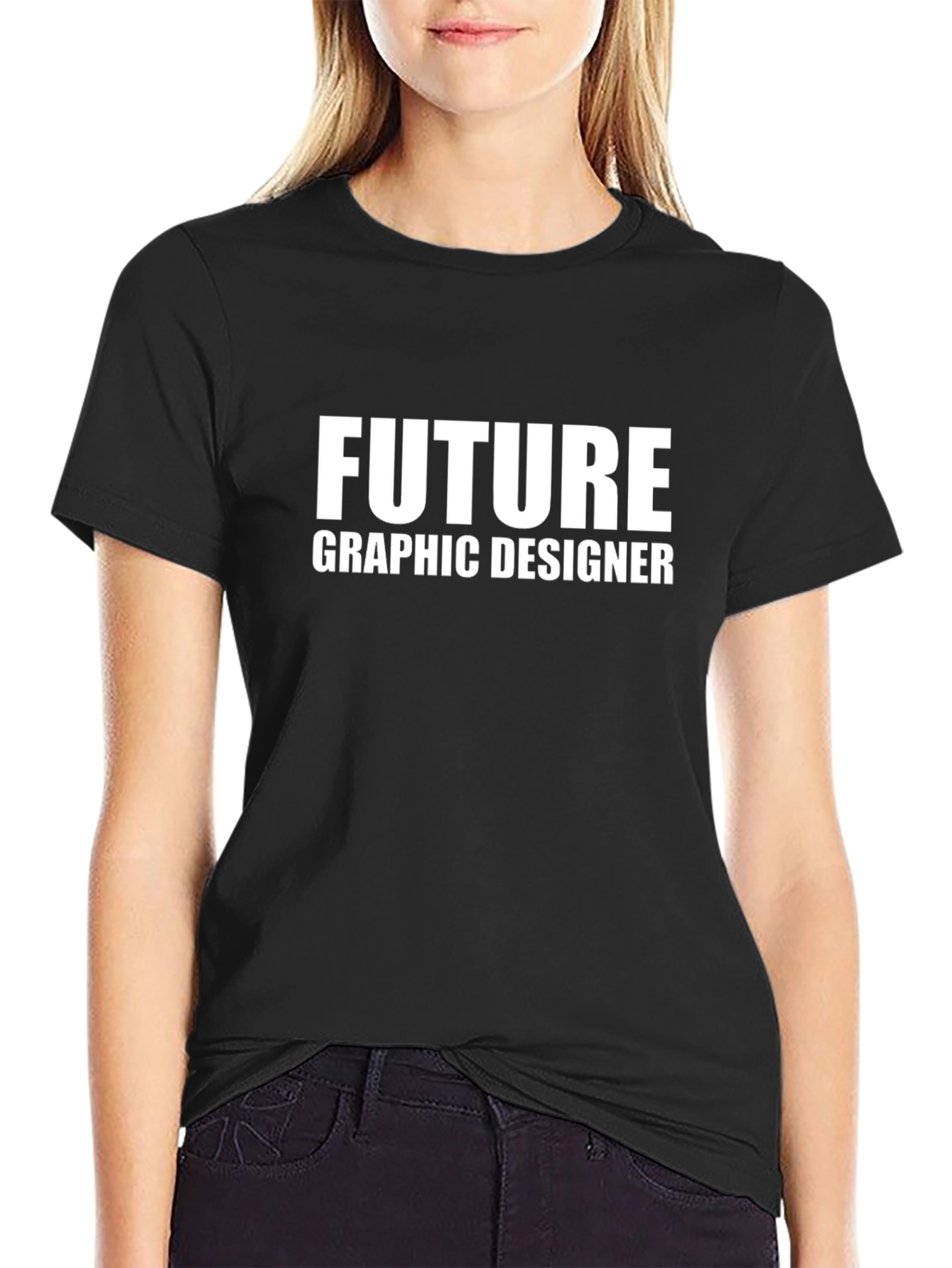 Future Graphic Designer T-Shirt - Black Cotton Tee