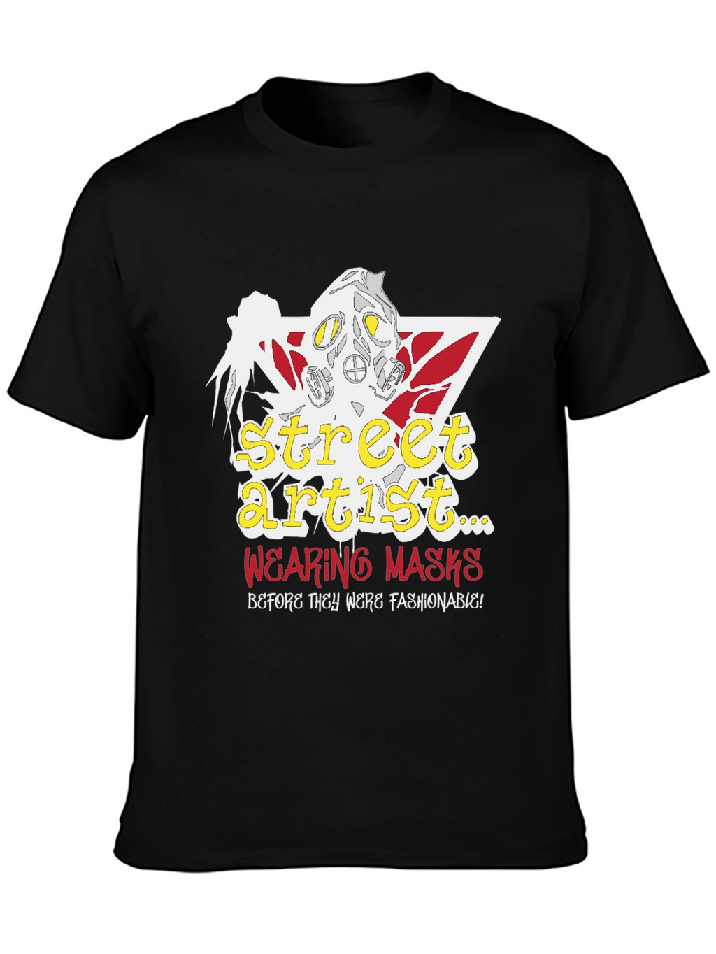 Street Artist Mask Graphic T-Shirt