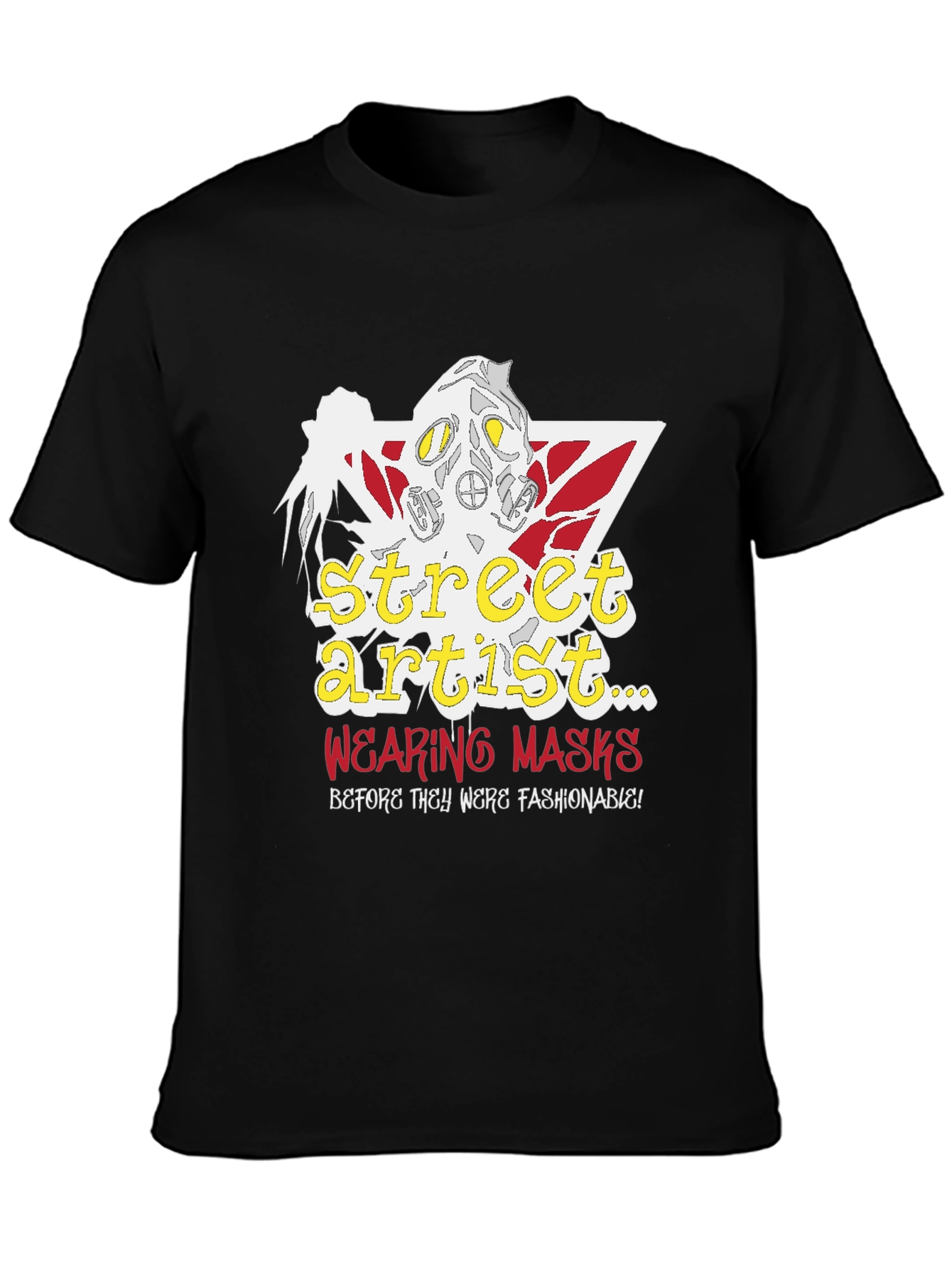 Street Artist Mask Graphic T-Shirt