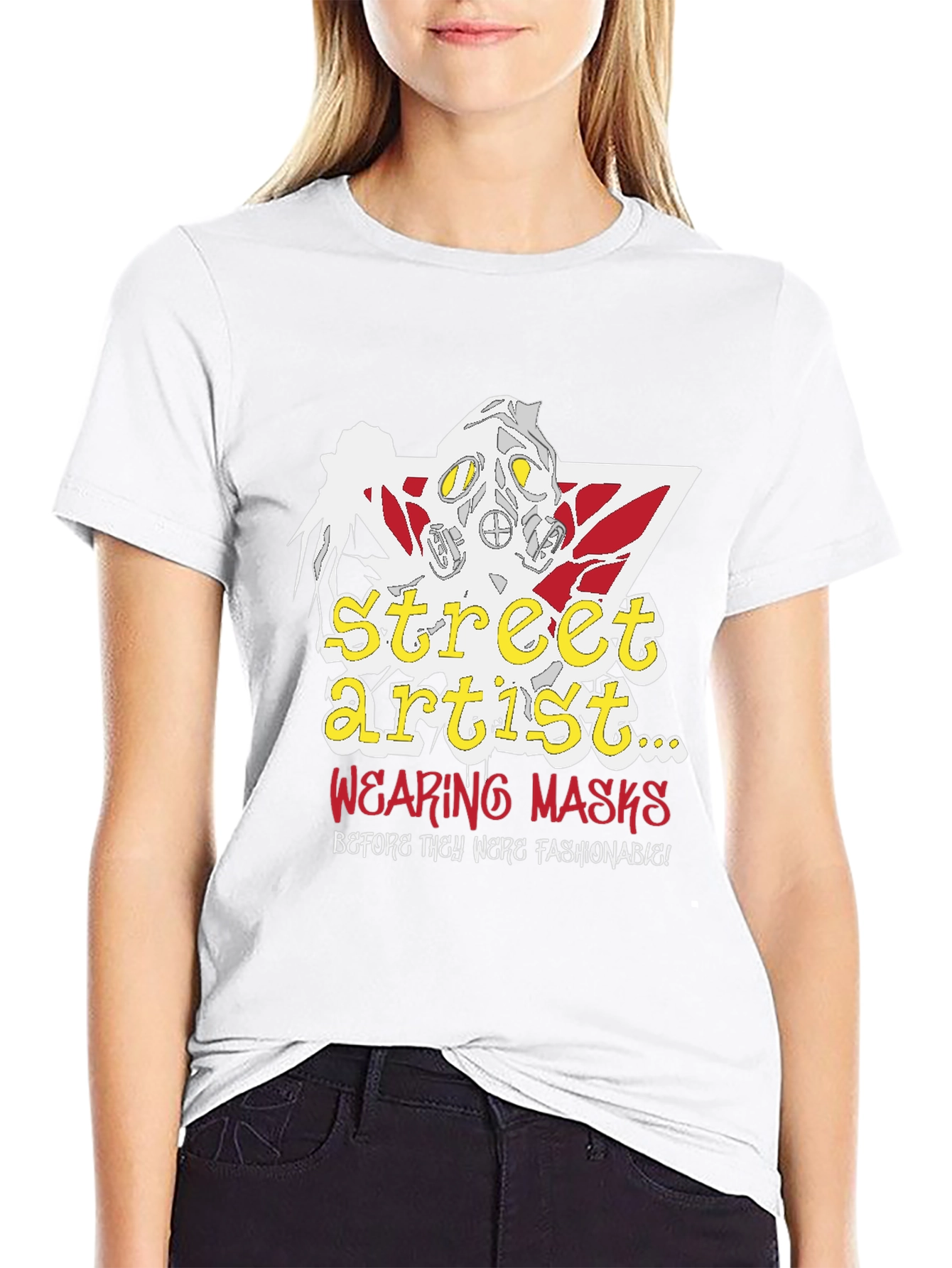 Street Artist Mask Graphic T-Shirt