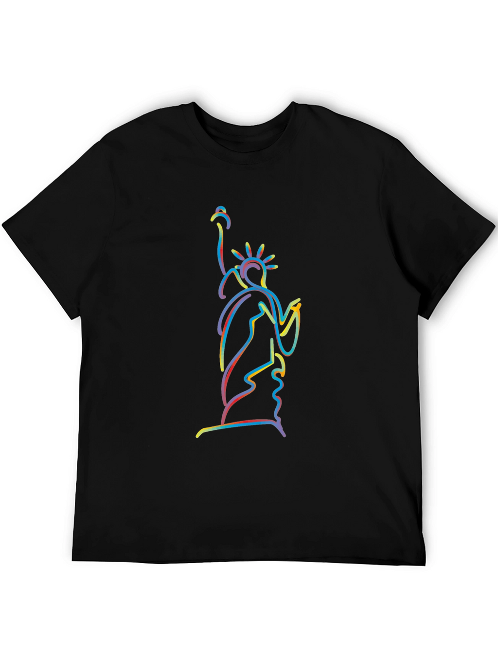 Statue of Liberty Outline Black Graphic Tee