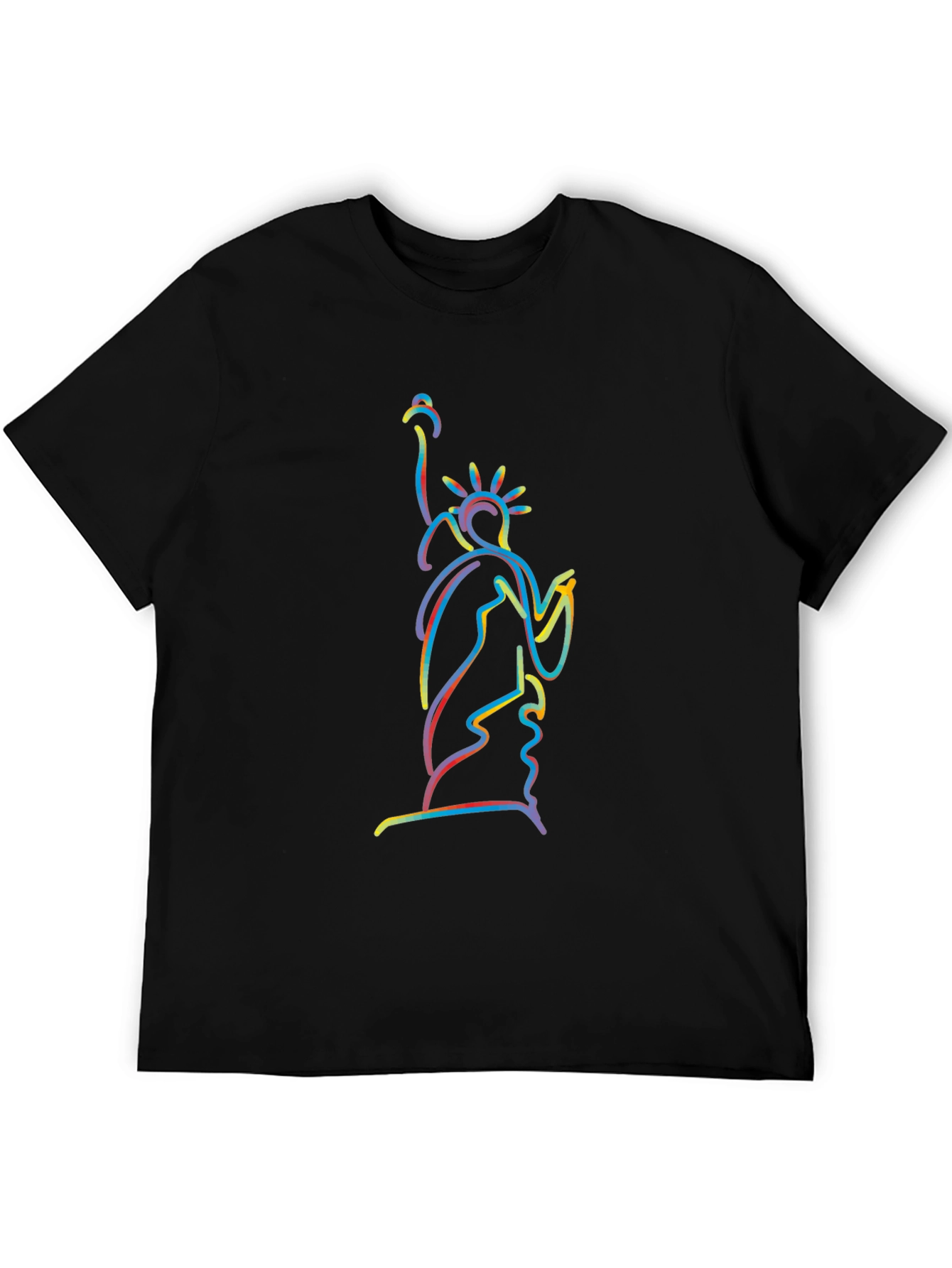 Statue of Liberty Outline Black Graphic Tee