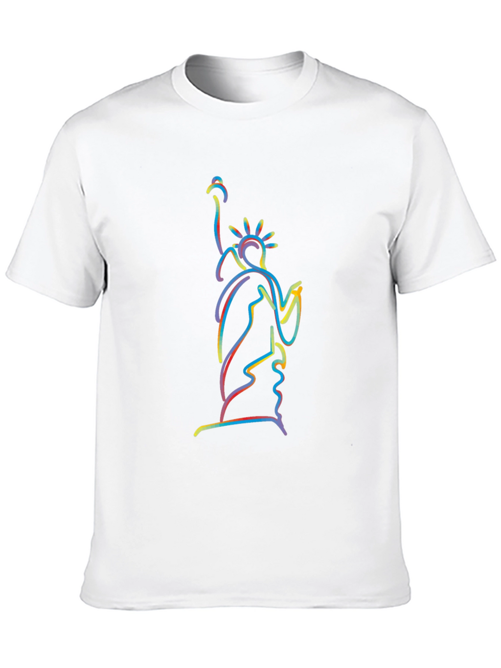 Statue of Liberty Outline Black Graphic Tee