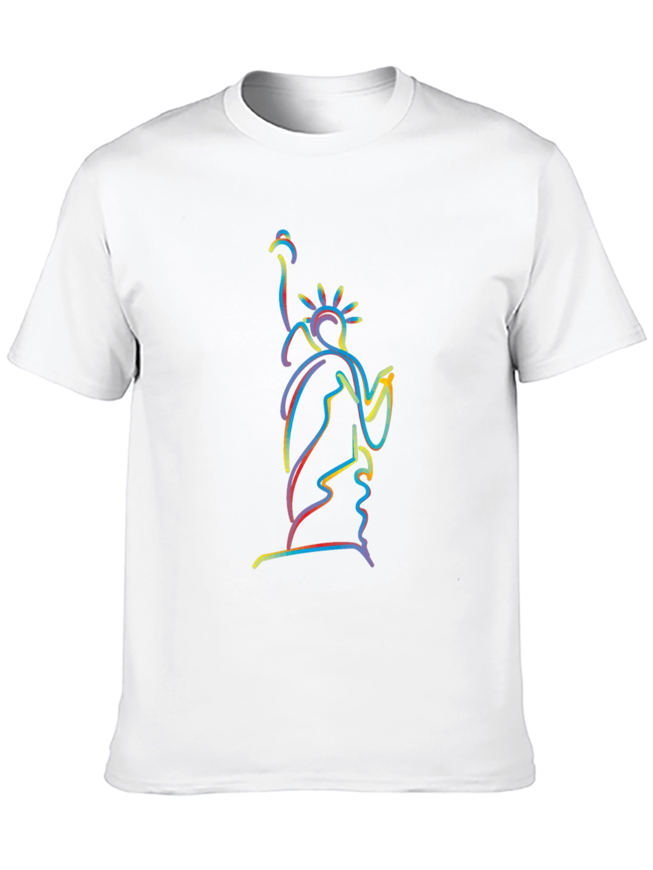 Statue of Liberty Outline Black Graphic Tee