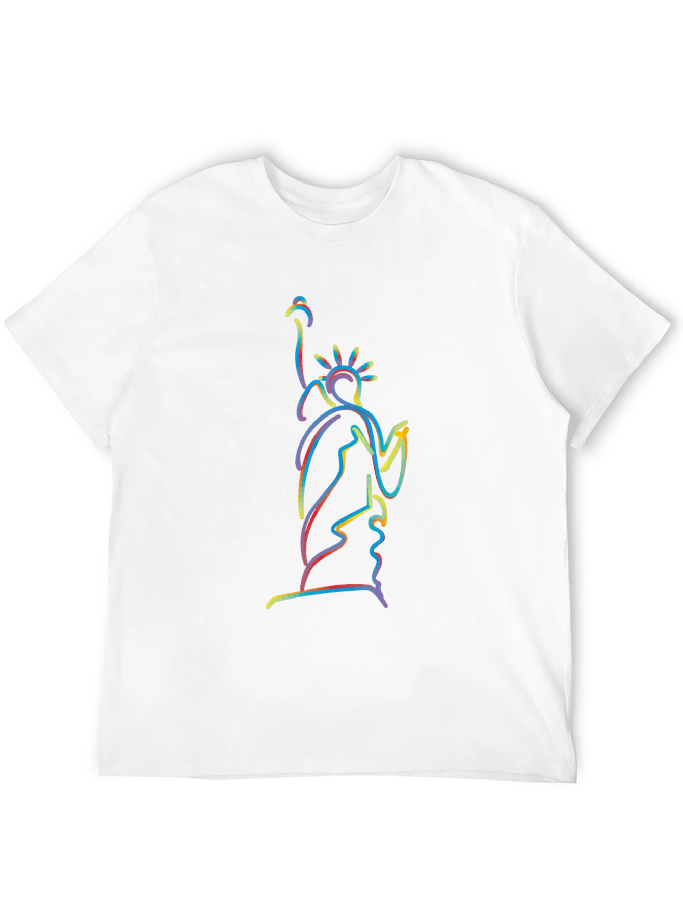 Statue of Liberty Outline Black Graphic Tee