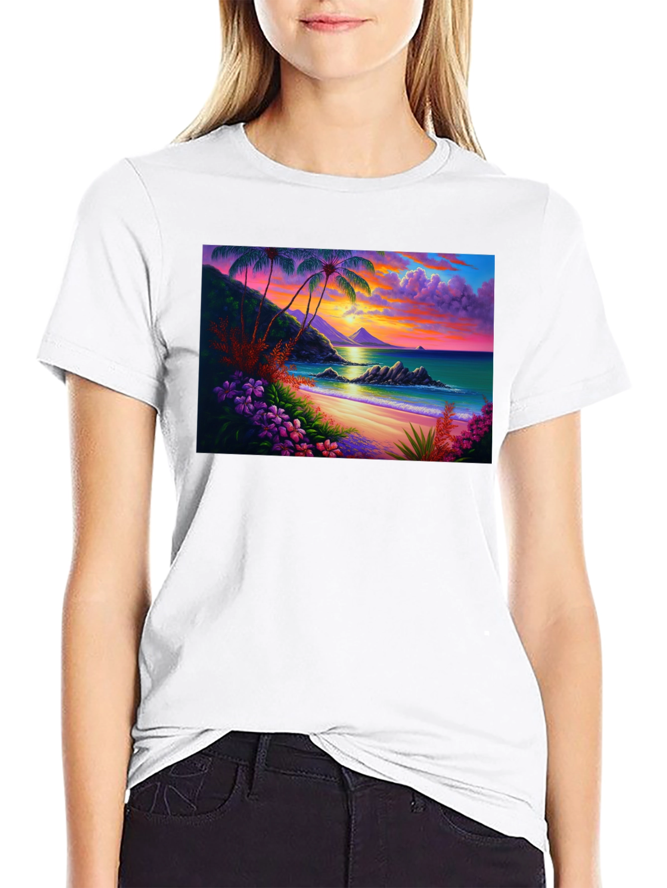 Tropical Beach Sunset Tee