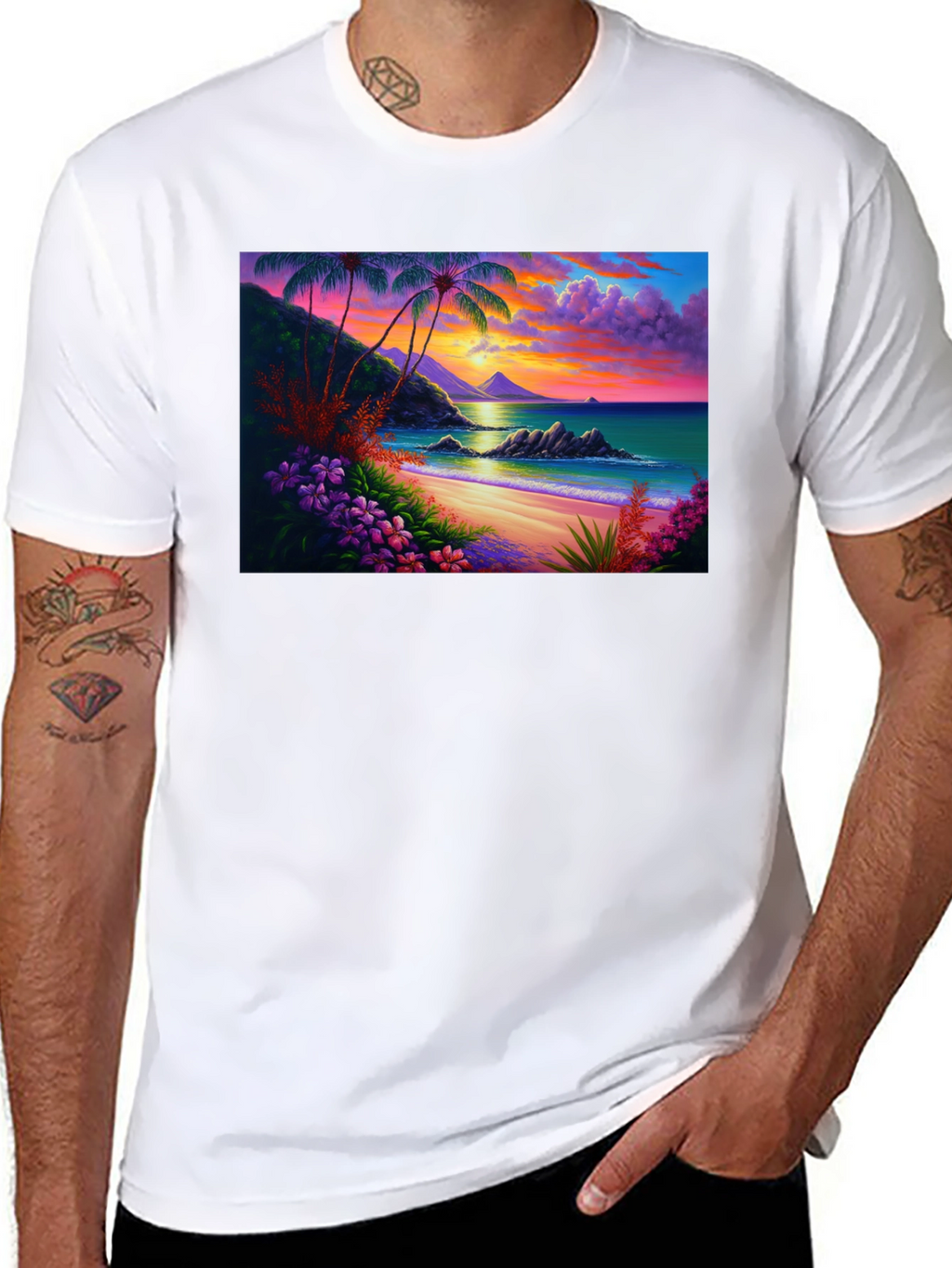 Tropical Beach Sunset Tee
