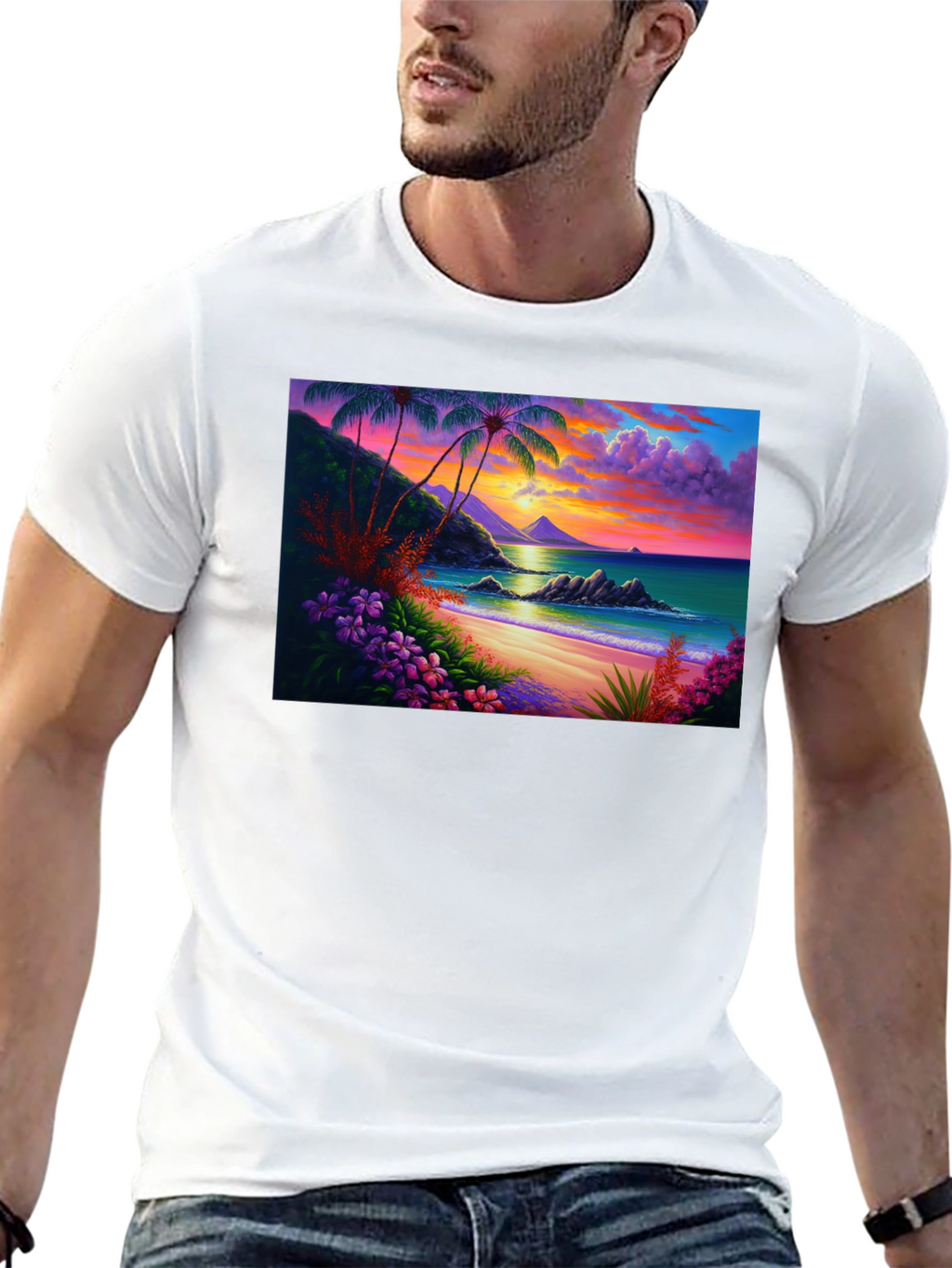 Tropical Beach Sunset Tee