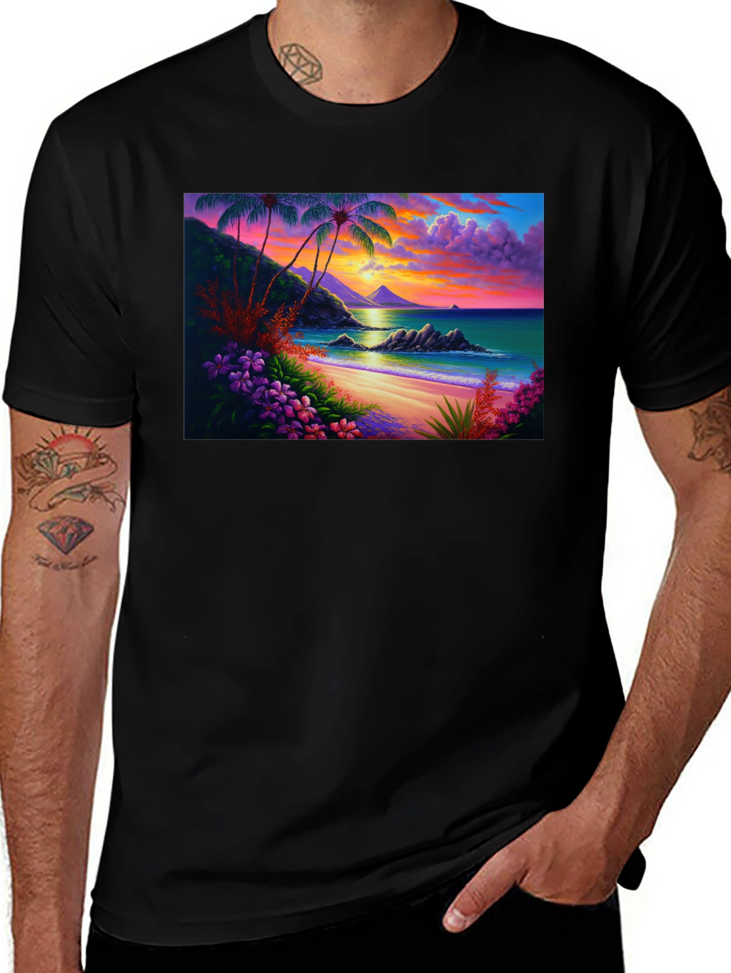 Tropical Beach Sunset Tee