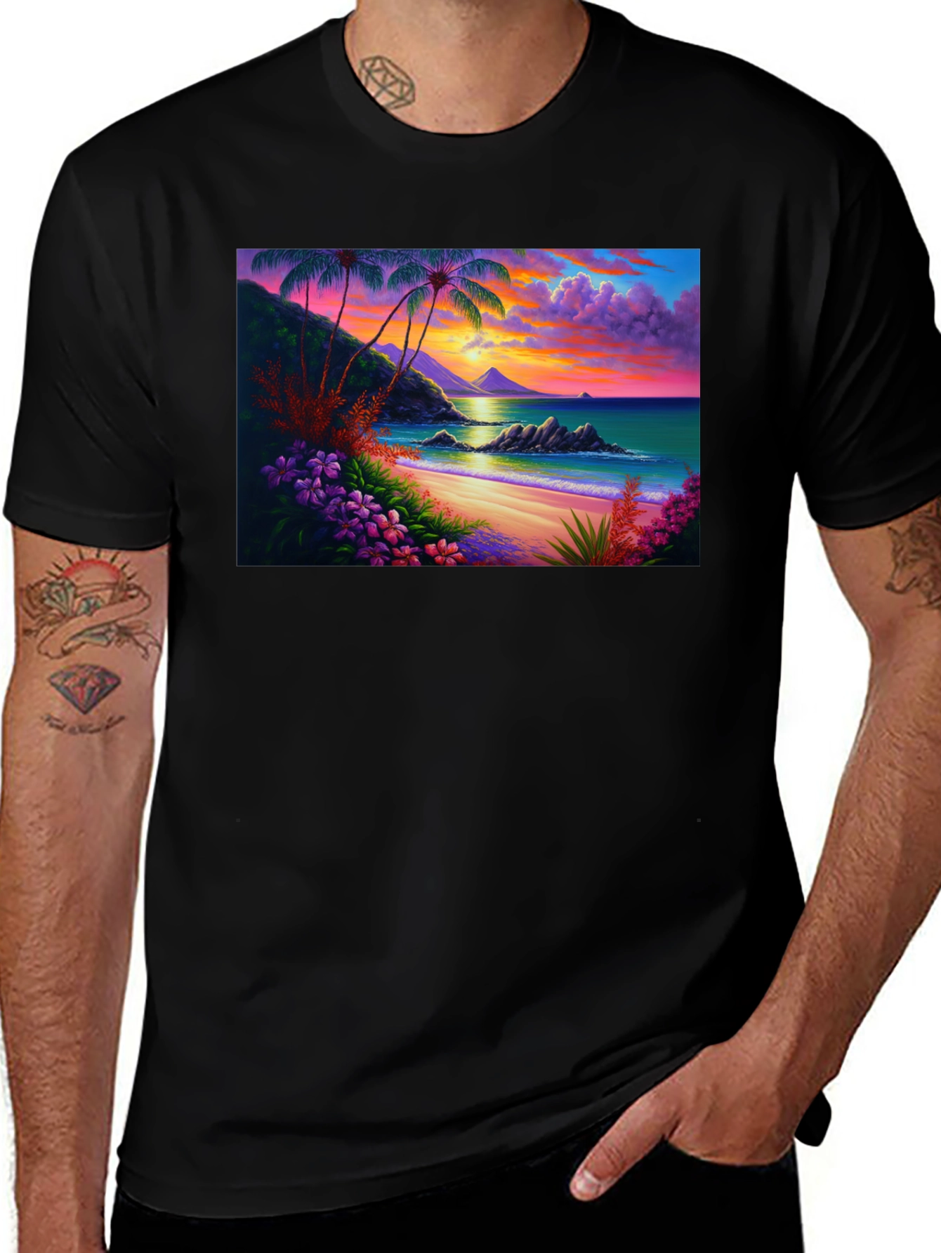 Tropical Beach Sunset Tee