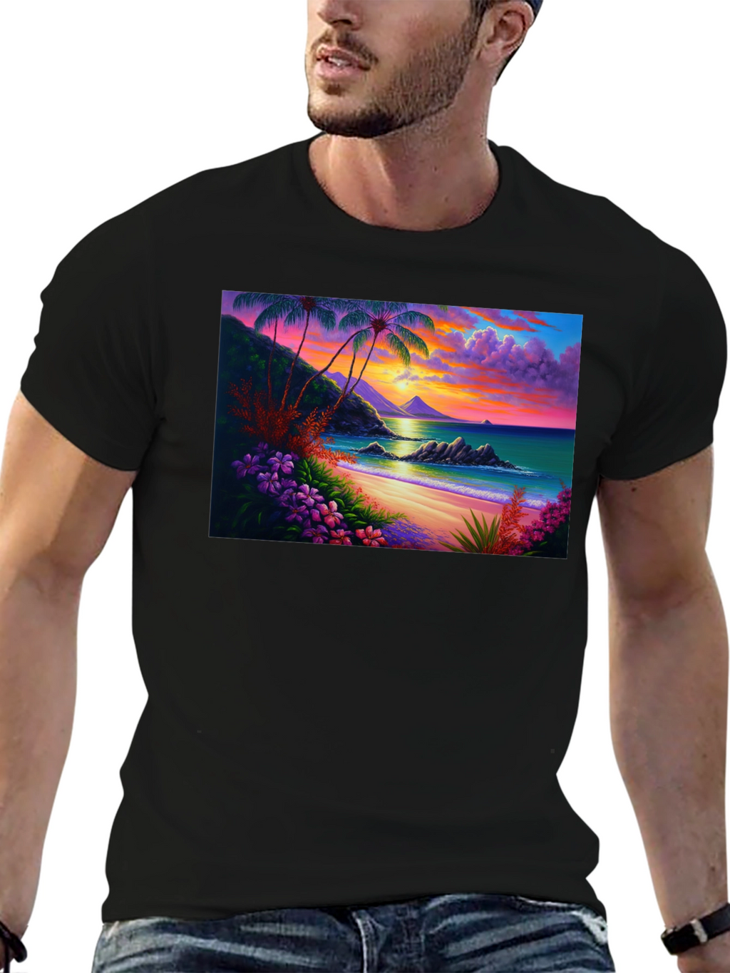 Tropical Beach Sunset Tee