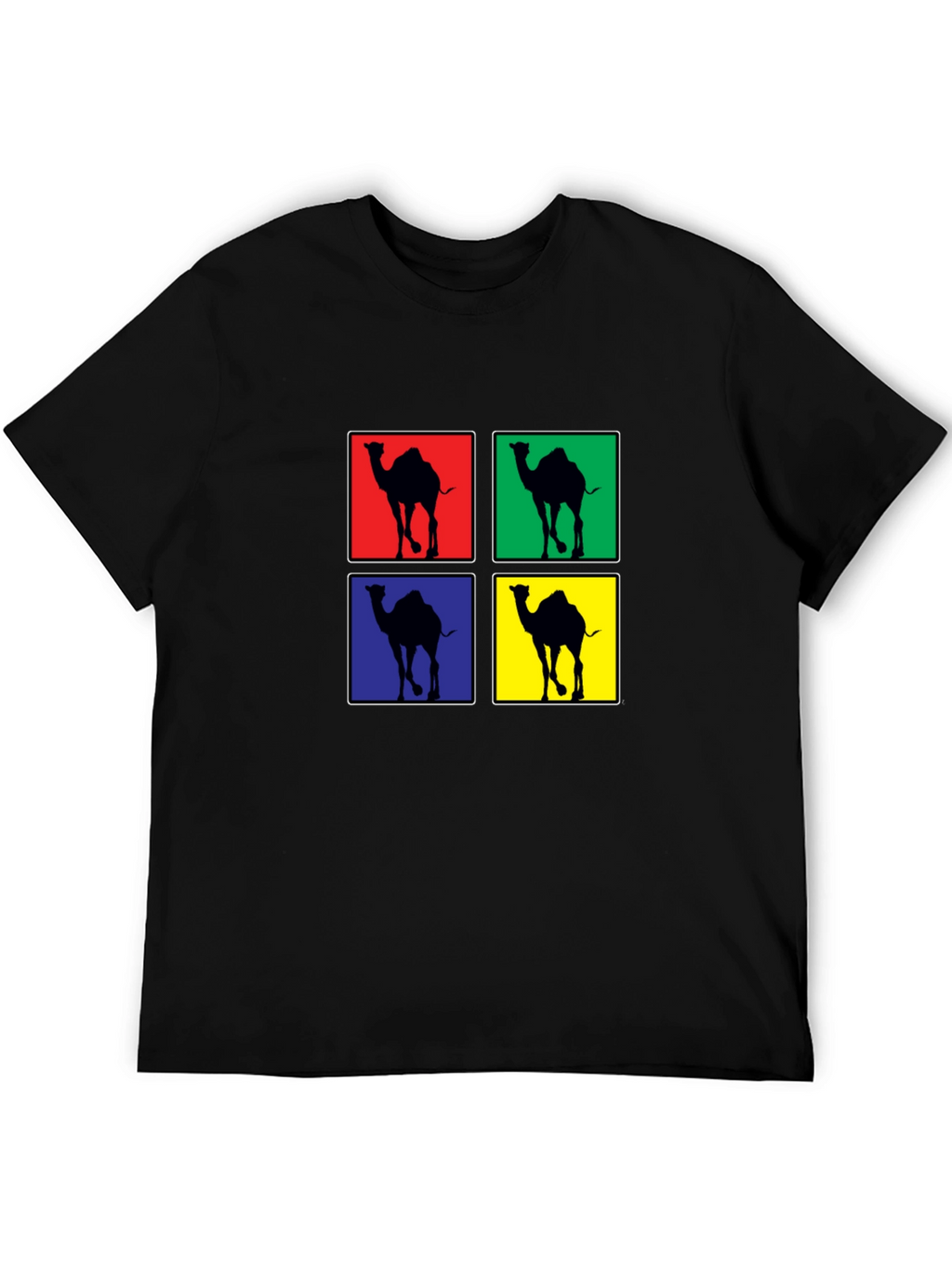 Camel Pop Art Black T-Shirt