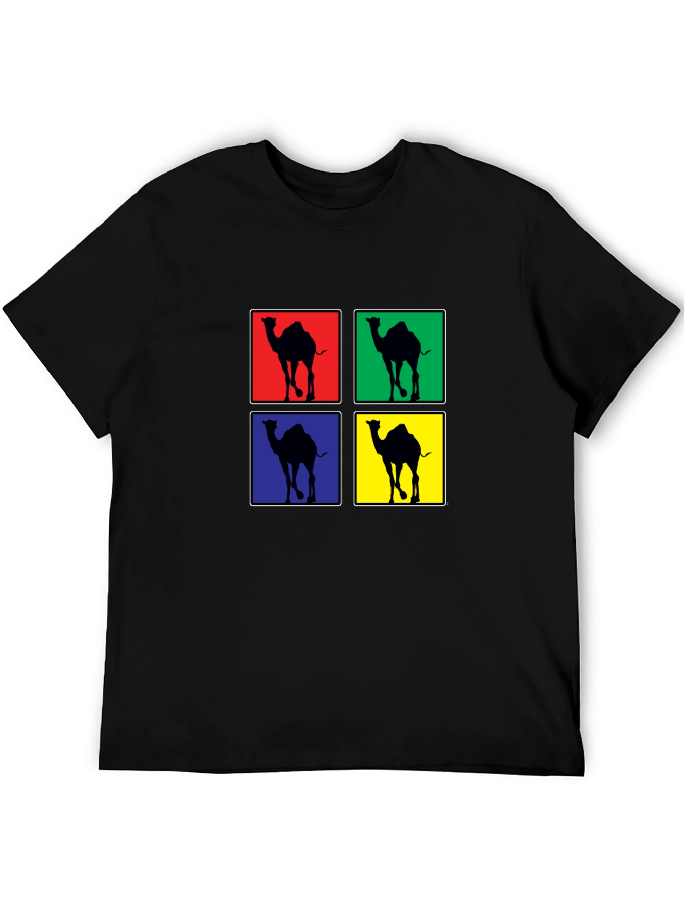 Camel Pop Art Black T-Shirt