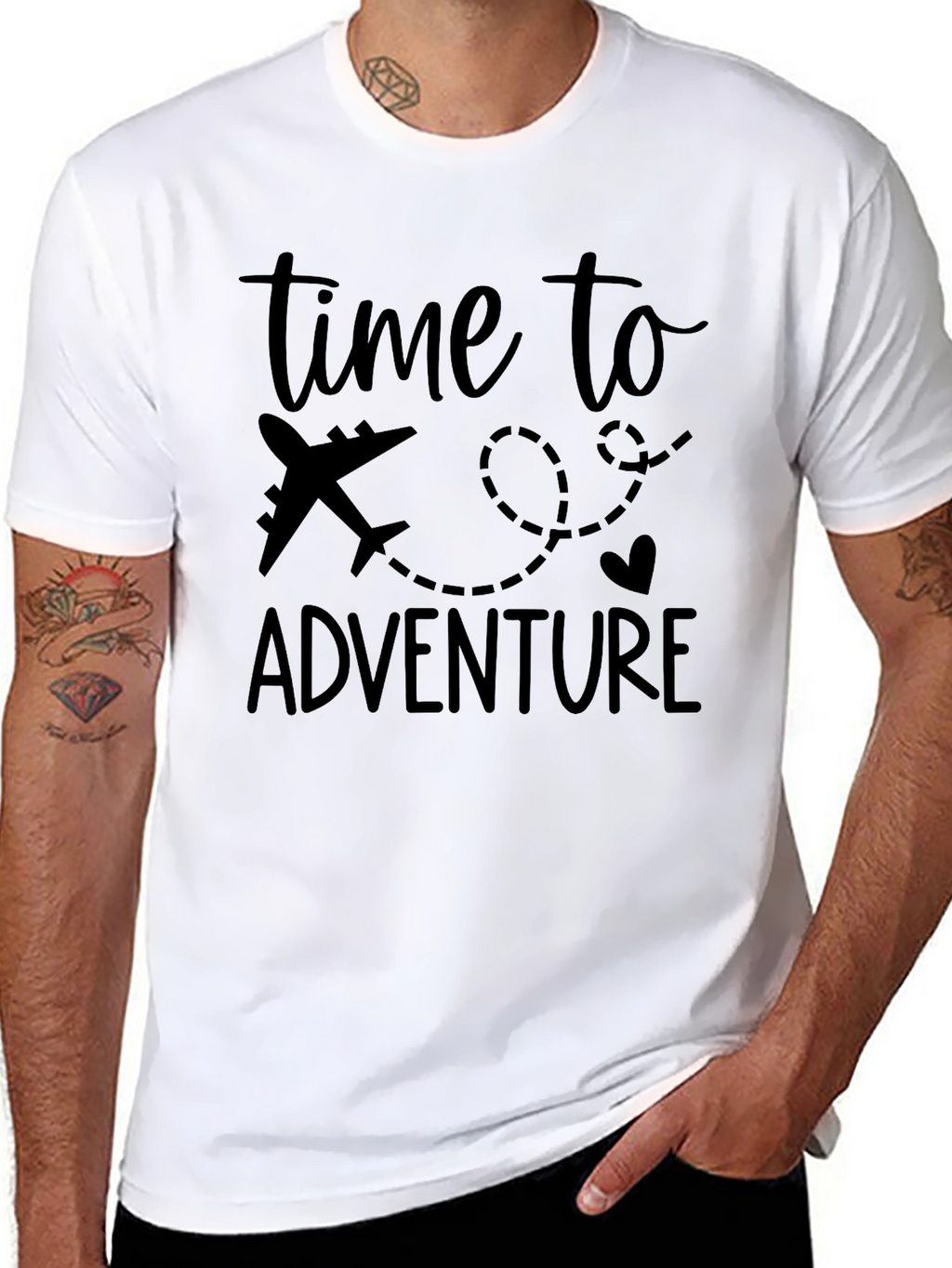 Time To Adventure Black T-Shirt