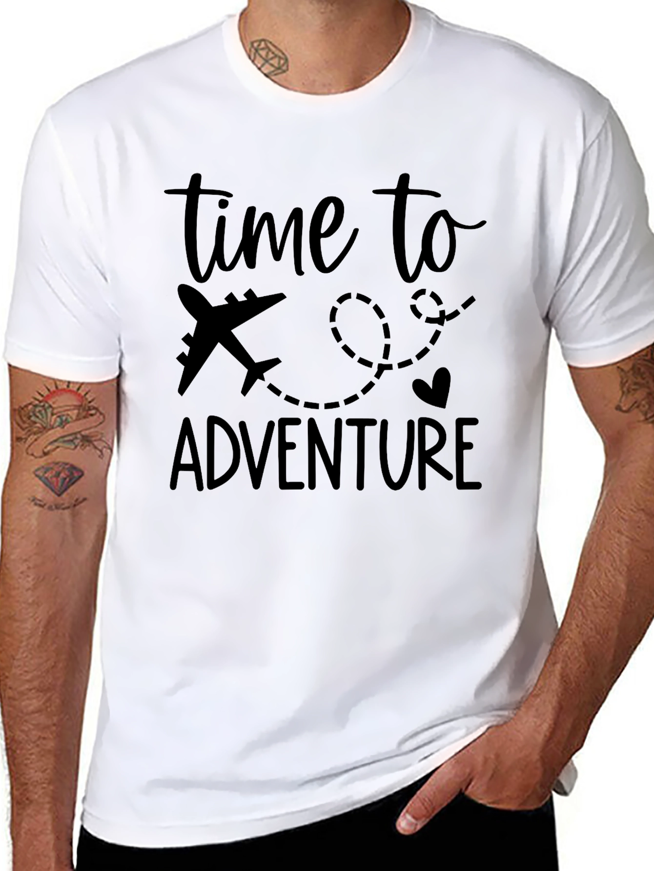 Time To Adventure Black T-Shirt