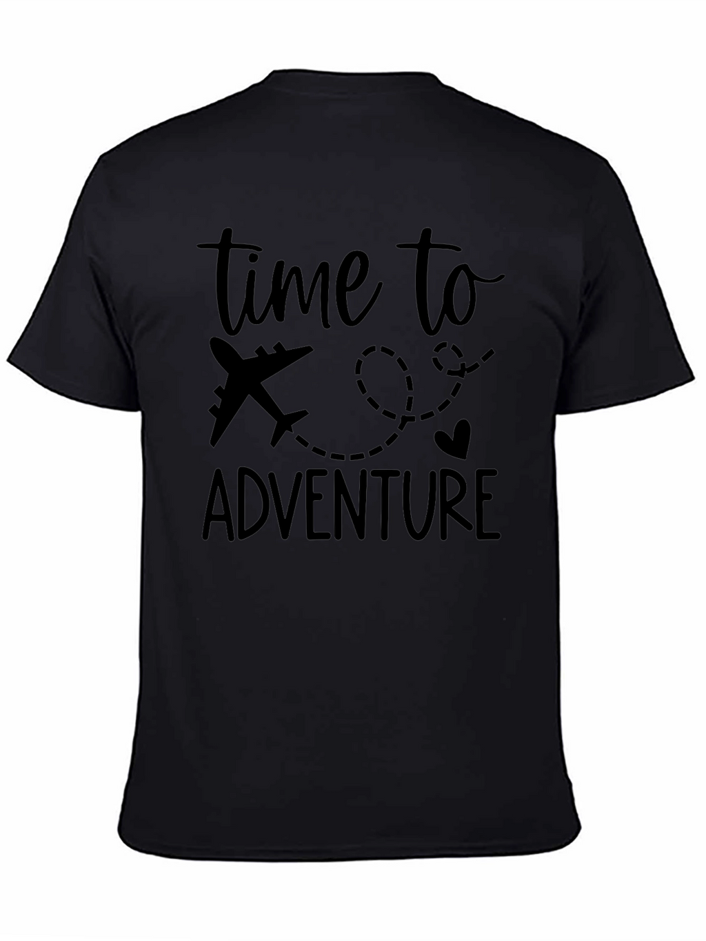 Time To Adventure Black T-Shirt