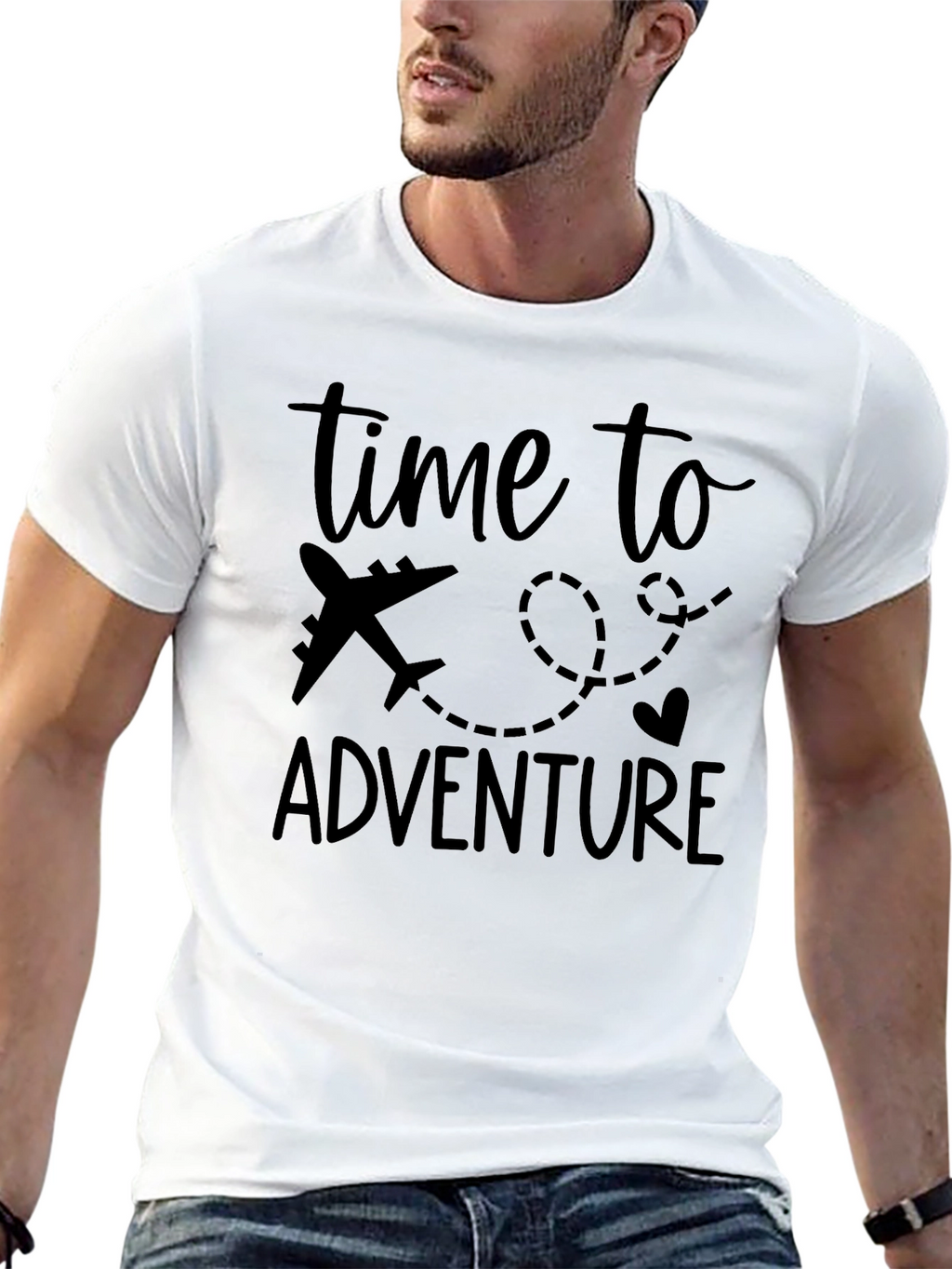 Time To Adventure Black T-Shirt