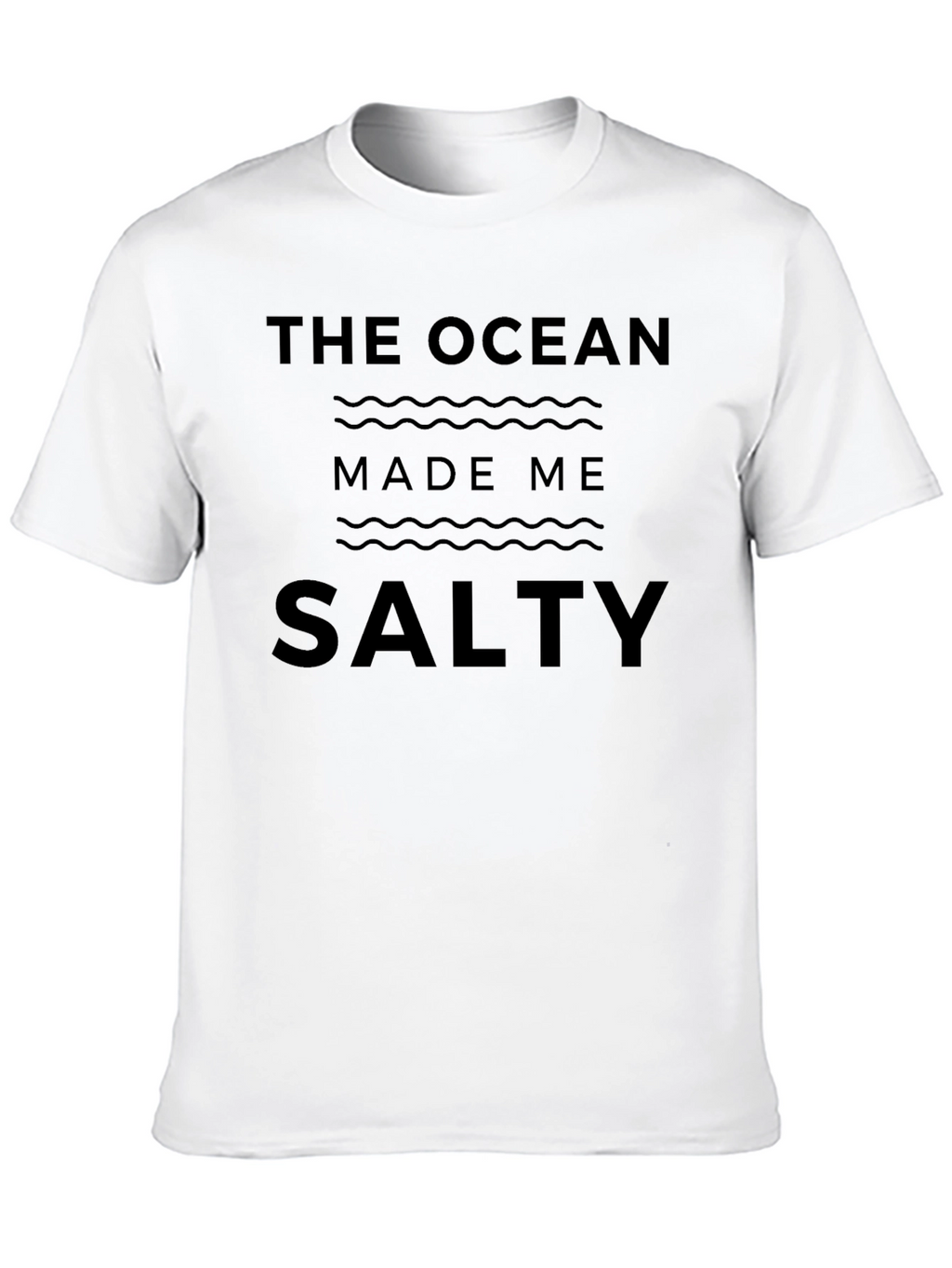 The Ocean Made Me Salty Black T-Shirt