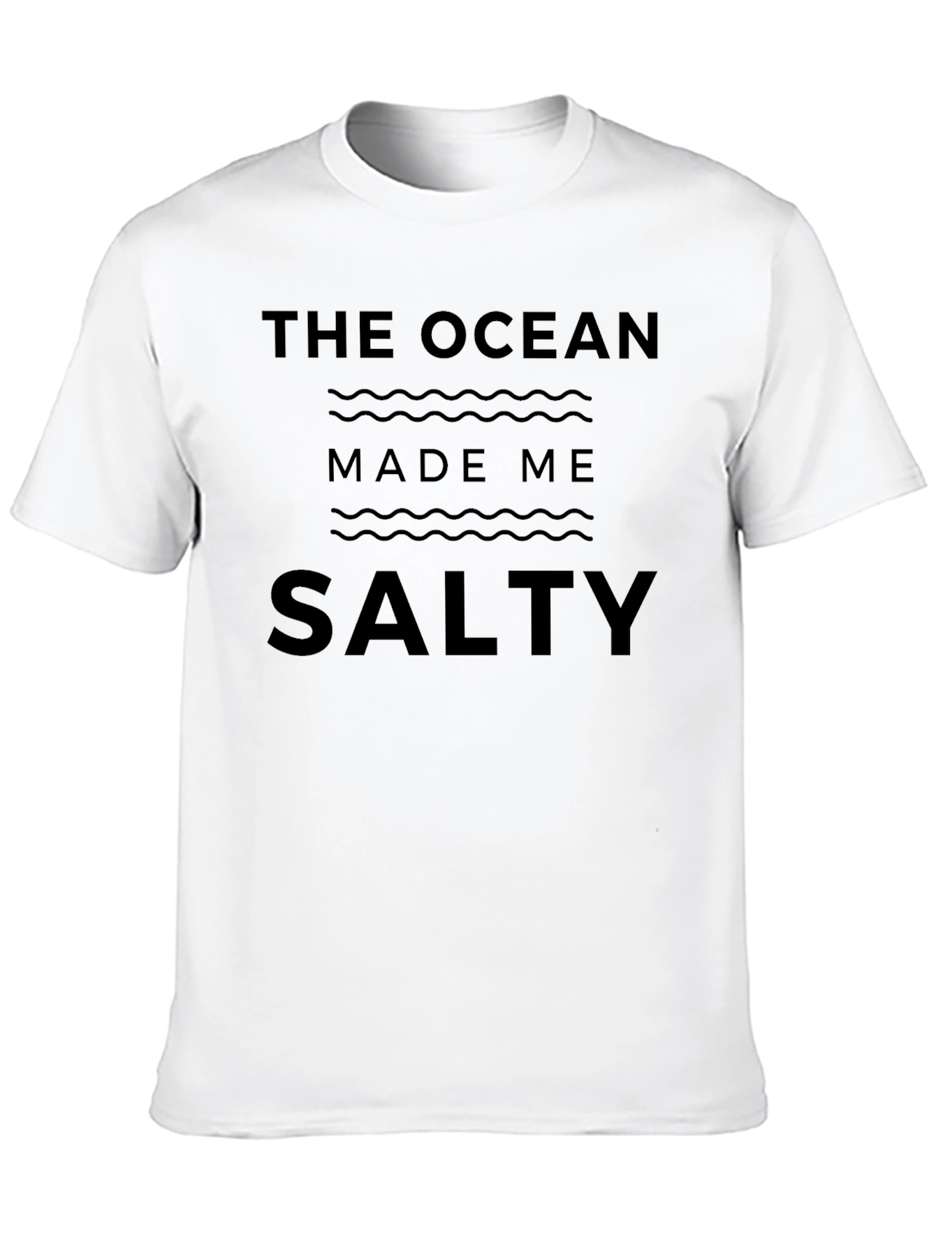 The Ocean Made Me Salty Black T-Shirt