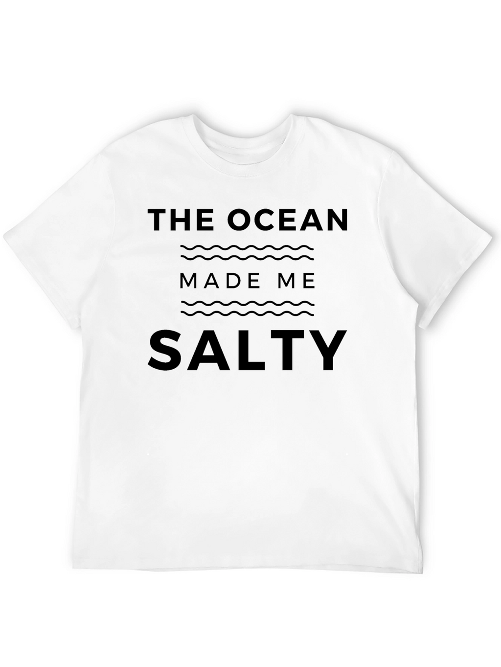 The Ocean Made Me Salty Black T-Shirt