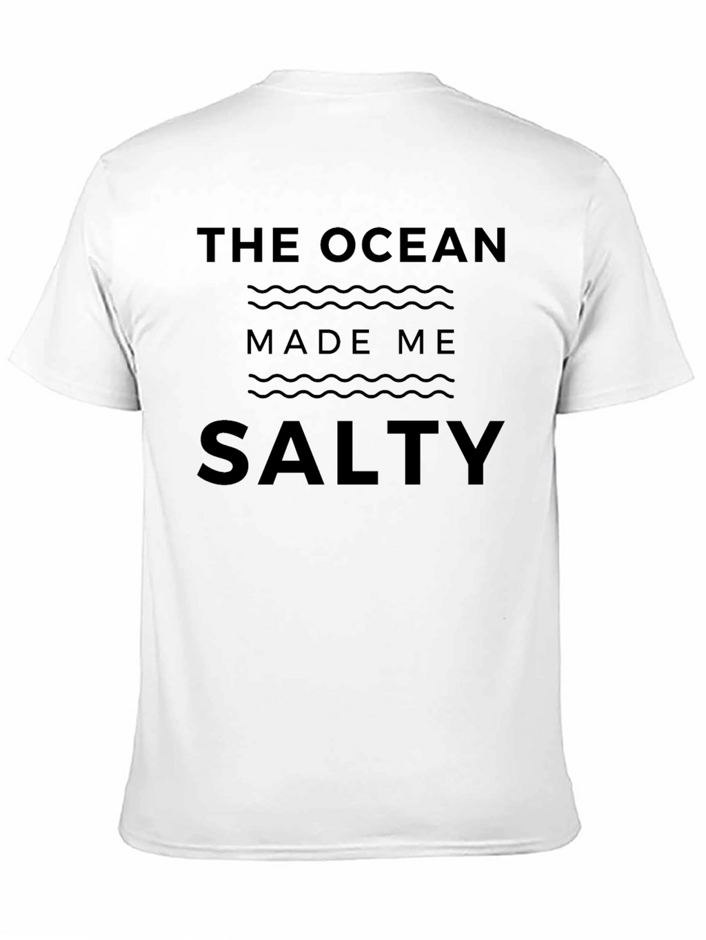 The Ocean Made Me Salty Black T-Shirt