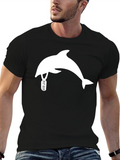 Hip Hop Dolphin Black T-Shirt - Unique Graphic Tee