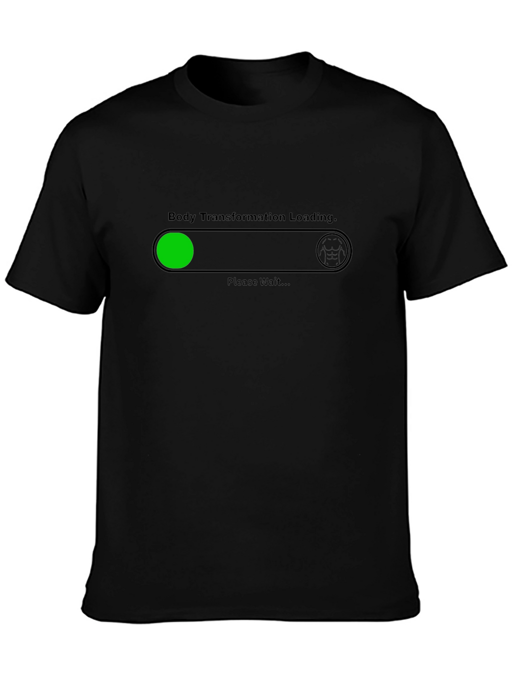 Body Transformation Loading Graphic Tee - Black