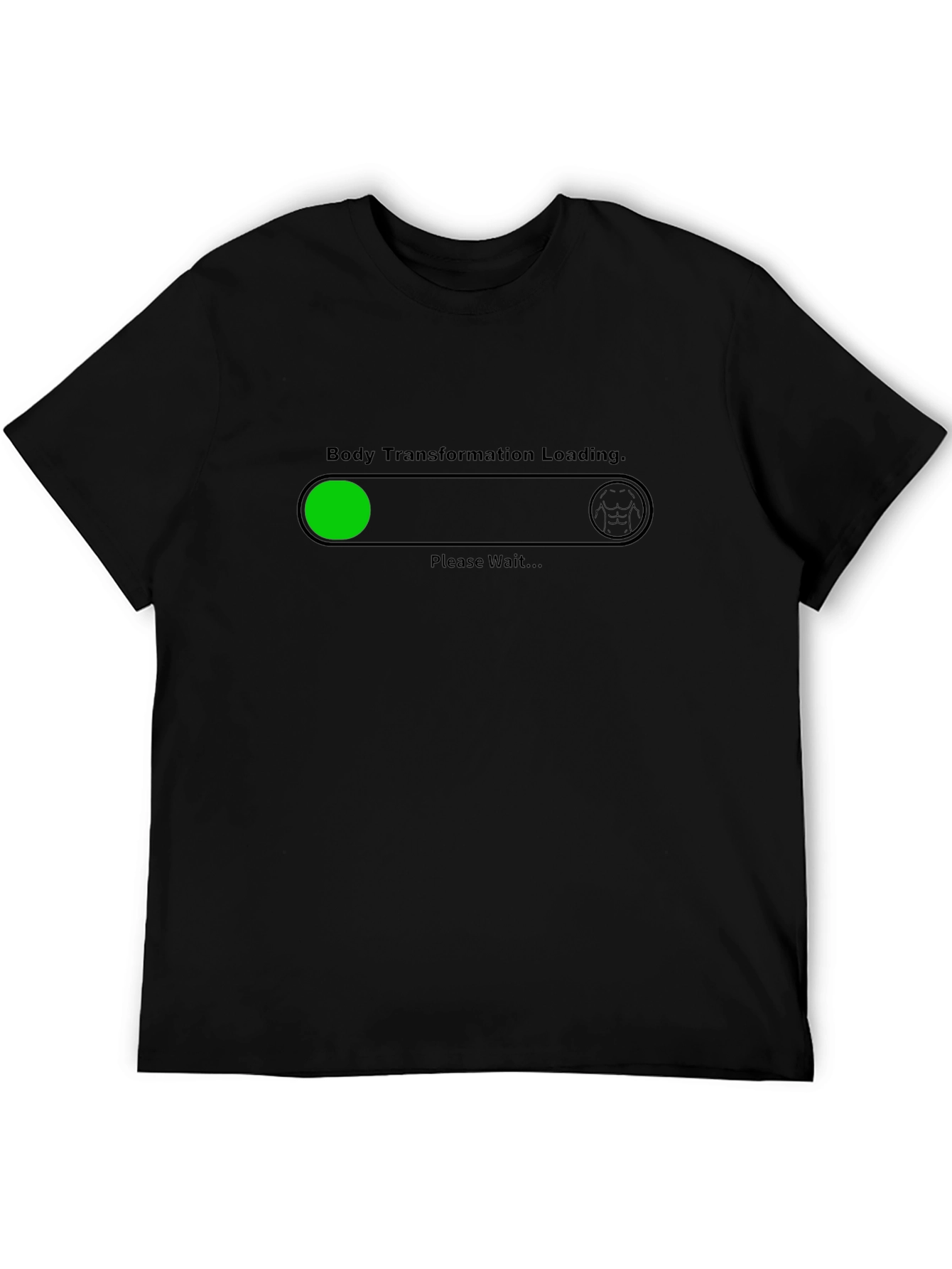 Body Transformation Loading Graphic Tee - Black